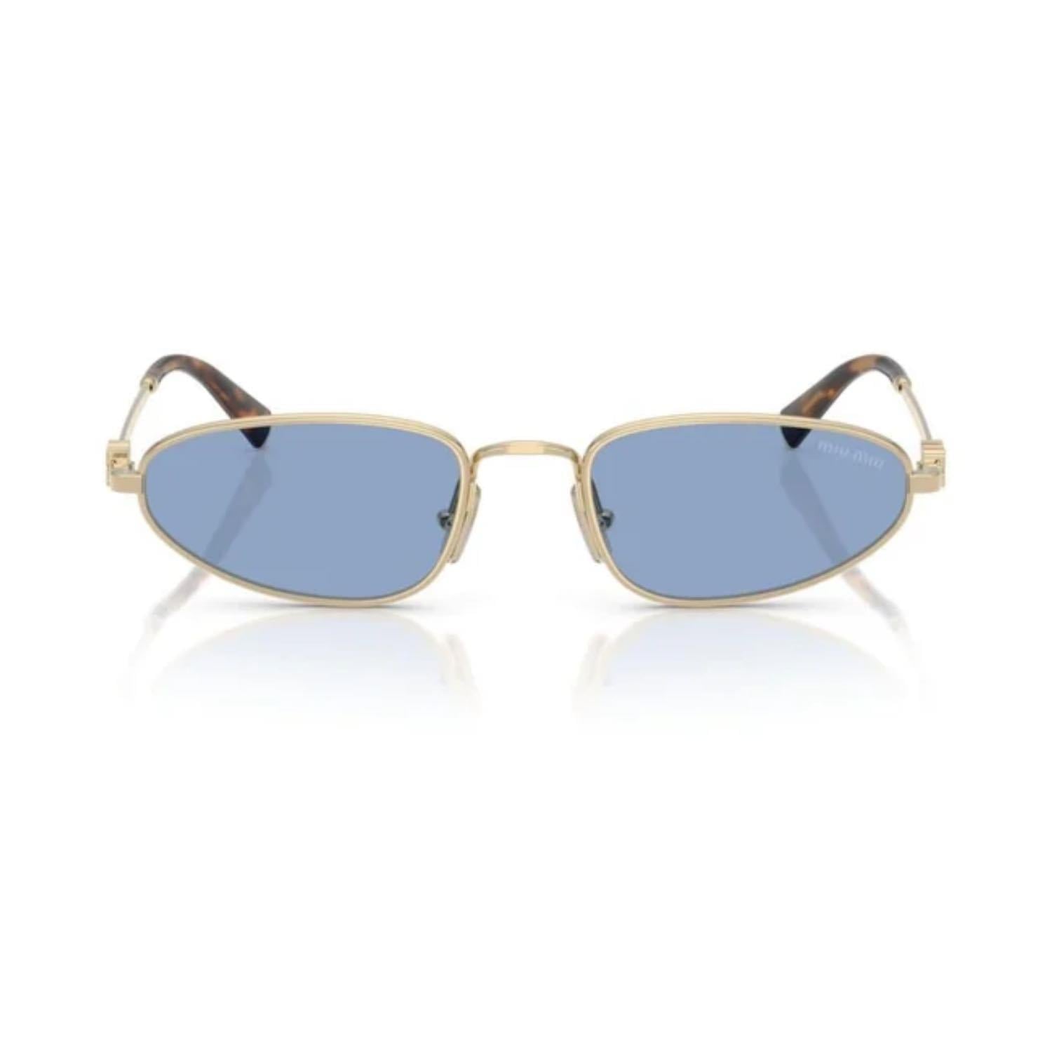 MIU MIU A52S ZVN60O 52 Kadın Geometrik Gold Metal Güneş Gözlüğü