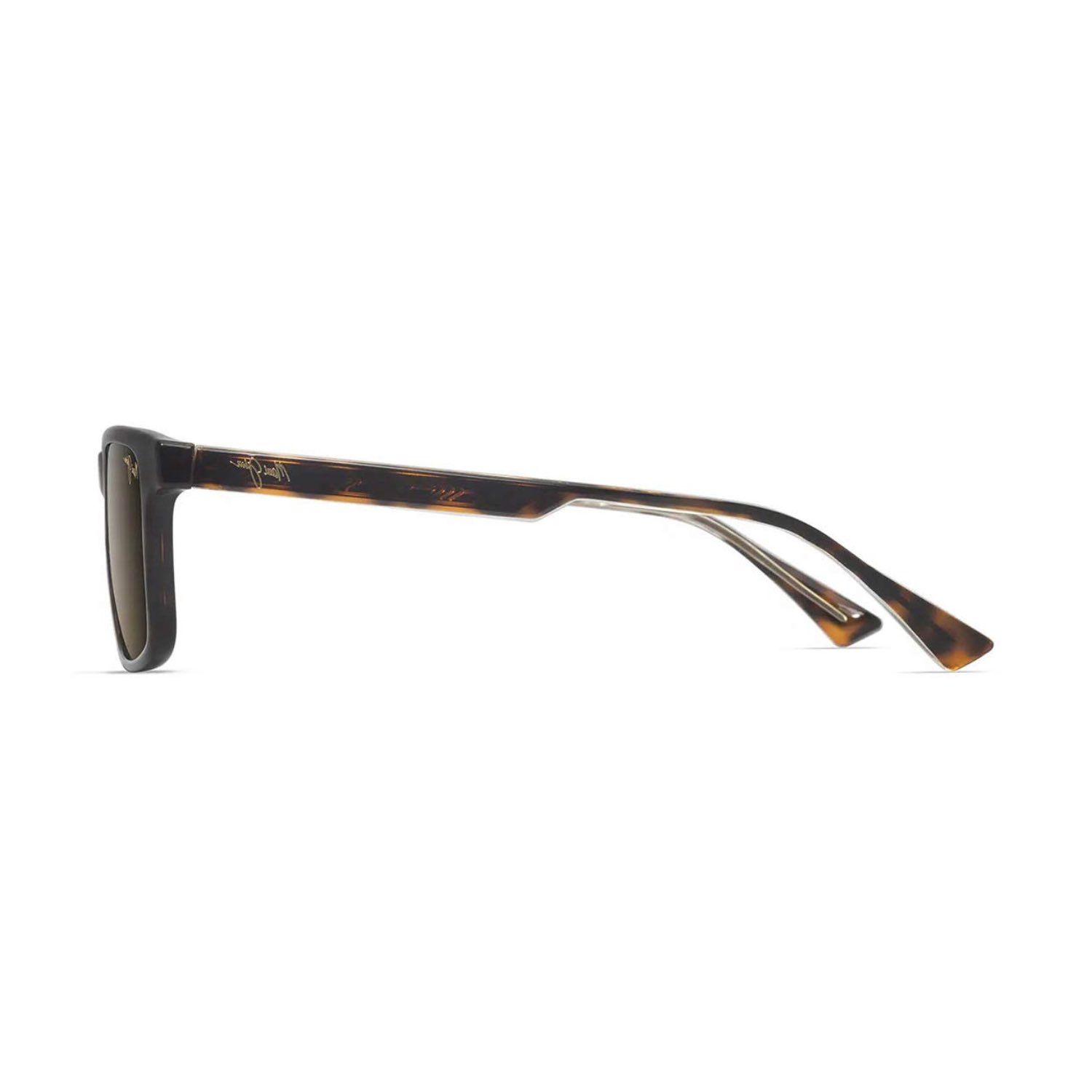 Maui Jim MJ 0587S 00210 55 Erkek Polarize Degrade Kare Kırçıllı Kahverengi Kemik Güneş Gözlüğü
