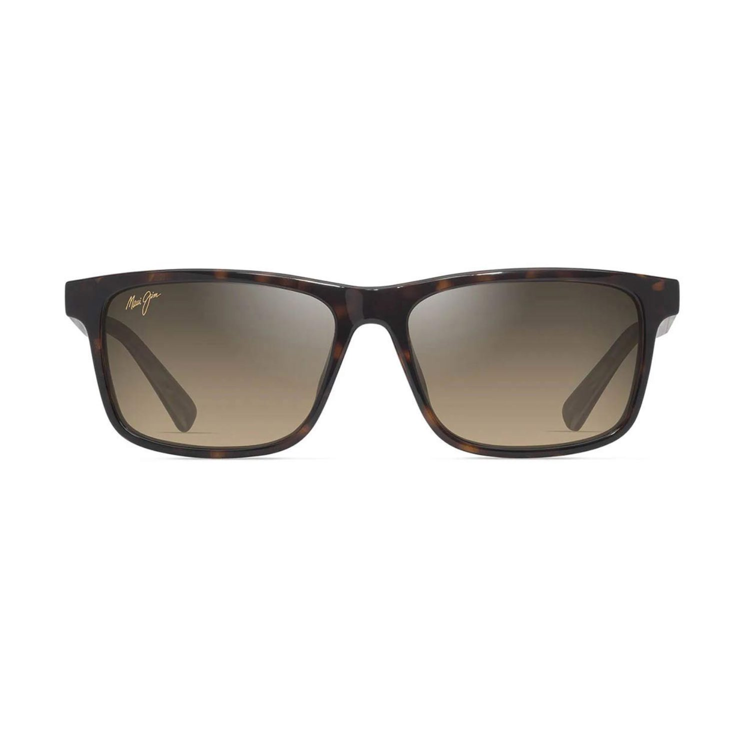 Maui Jim MJ 0587S 00210 55 Erkek Polarize Degrade Kare Kırçıllı Kahverengi Kemik Güneş Gözlüğü