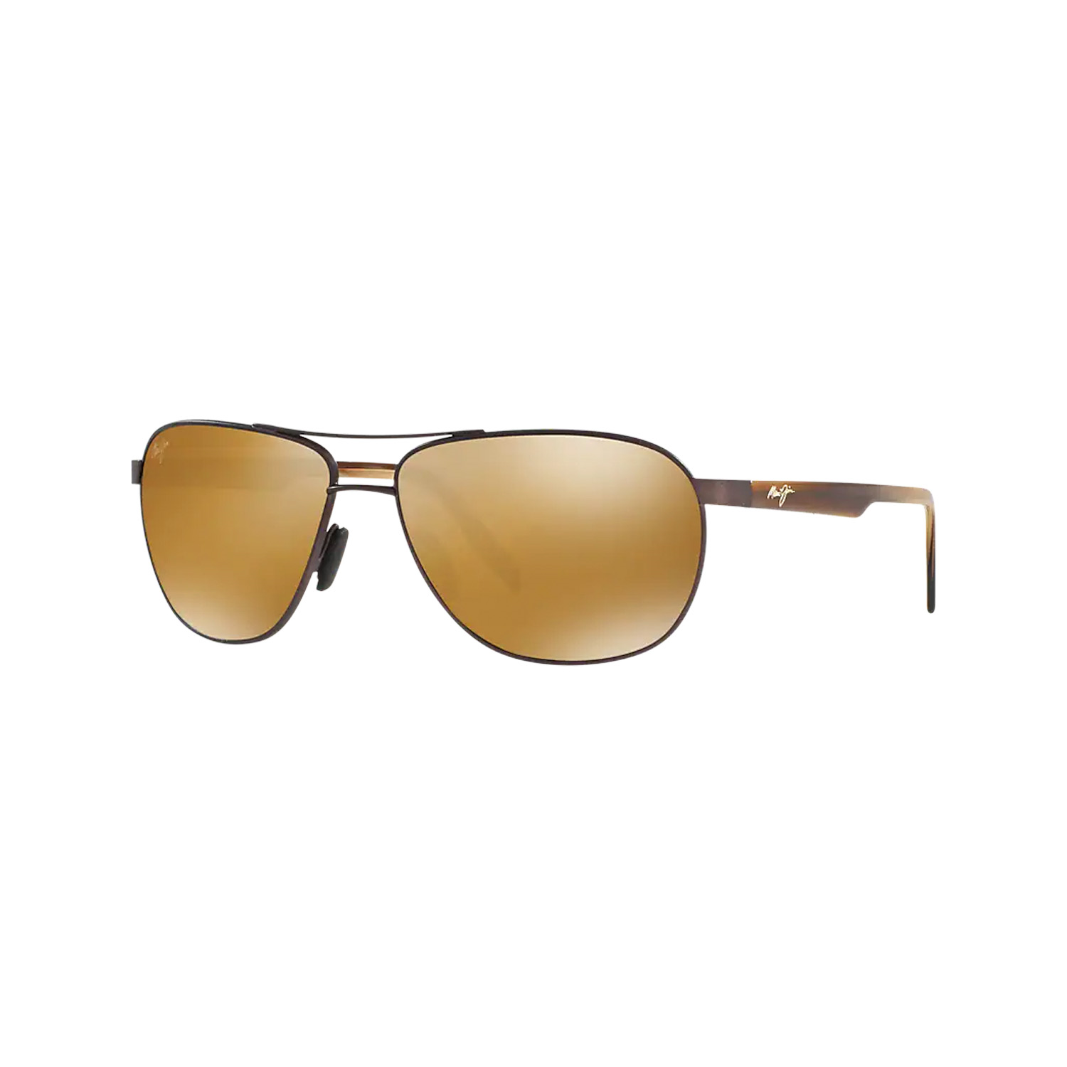 Maui Jim MJ 0728S 00201M 61 Erkek Polarize Geometrik Aynalı Kahverengi Metal Güneş Gözlüğü
