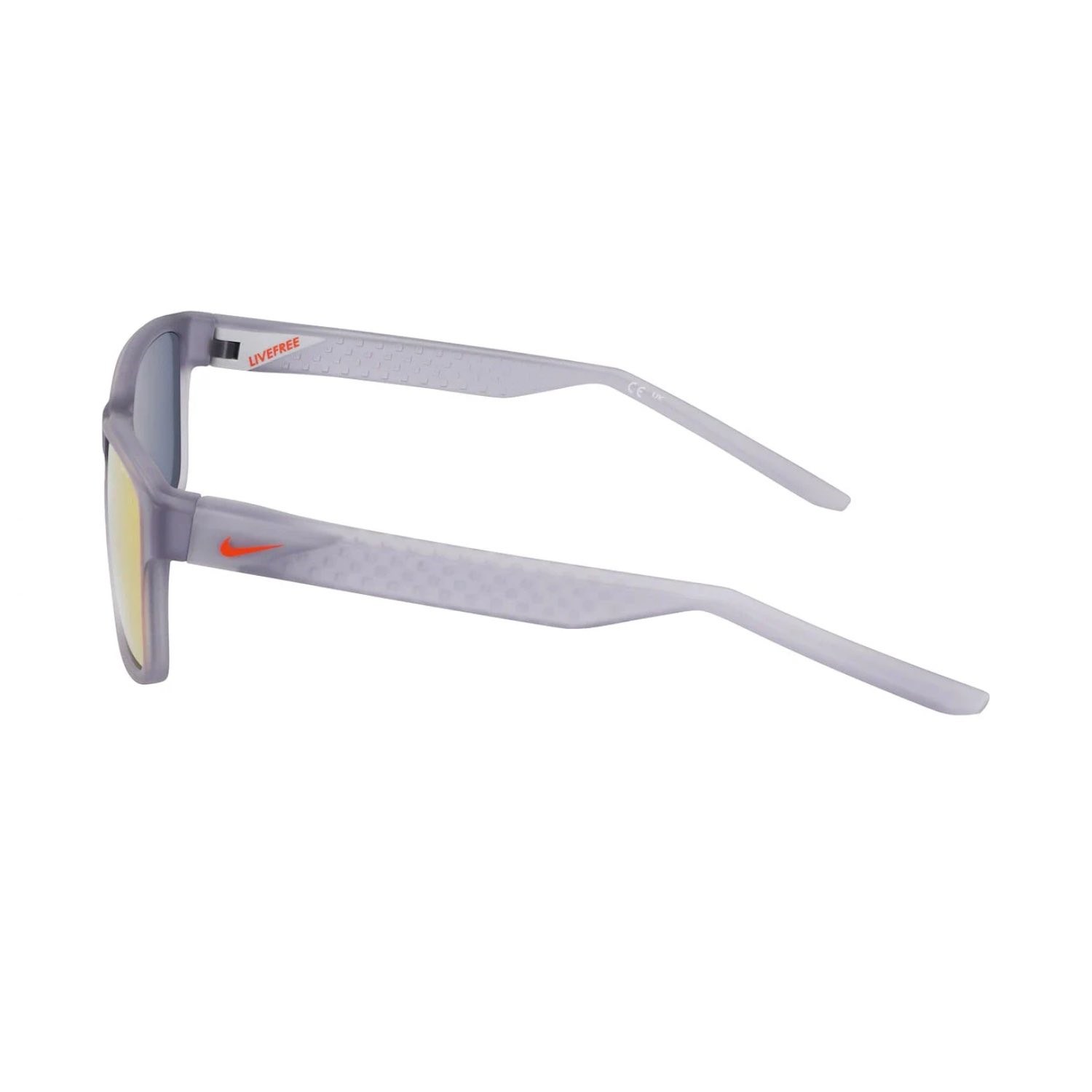 NIKE Livefree Classic EV24011 012 53 Unisex Dikdörtgen Gri Aynalı Kemik Güneş Gözlüğü