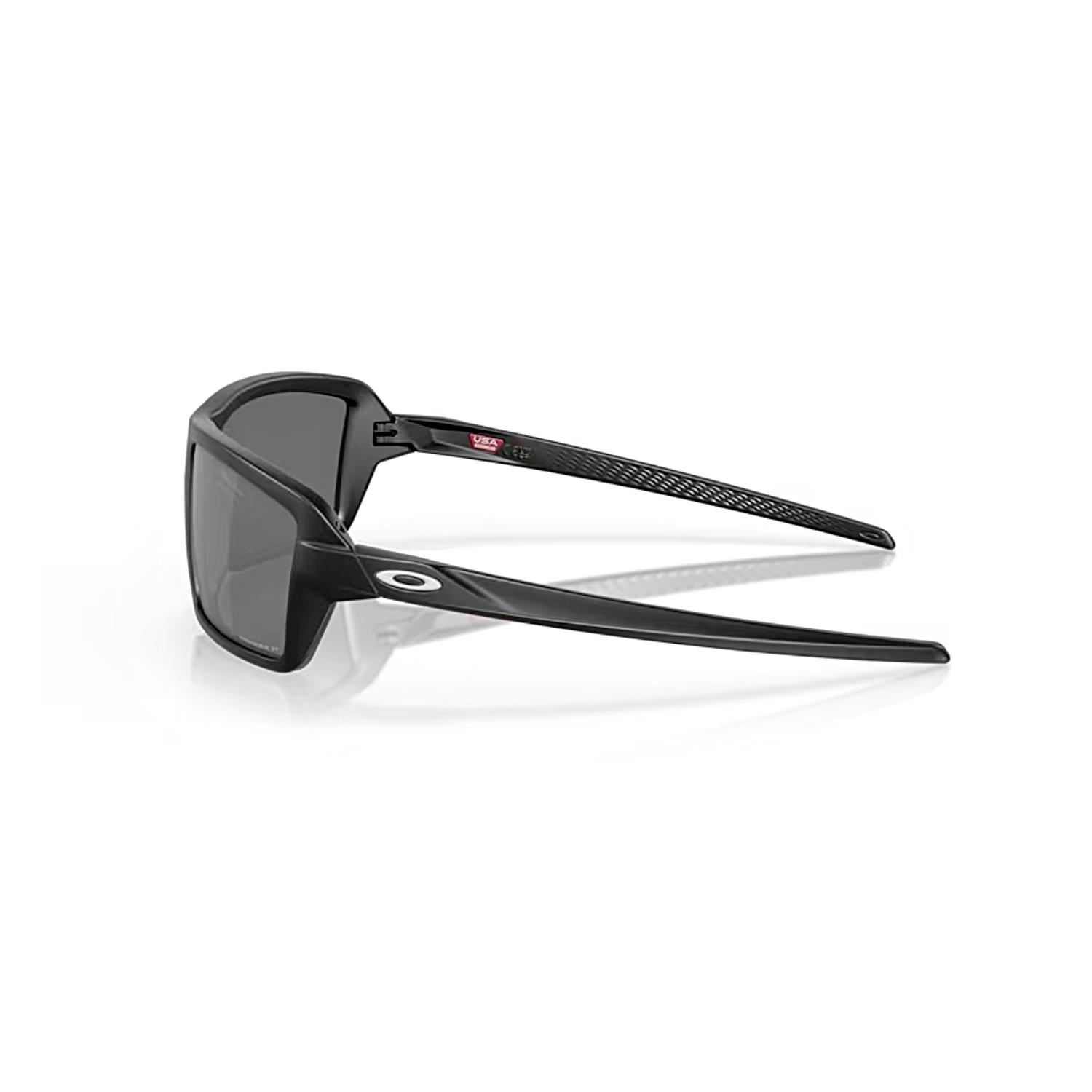 Oakley 9129 912902 63 Cables Prizm Polarize Aynalı Dikdörtgen Mat Siyah Güneş Gözlüğü 