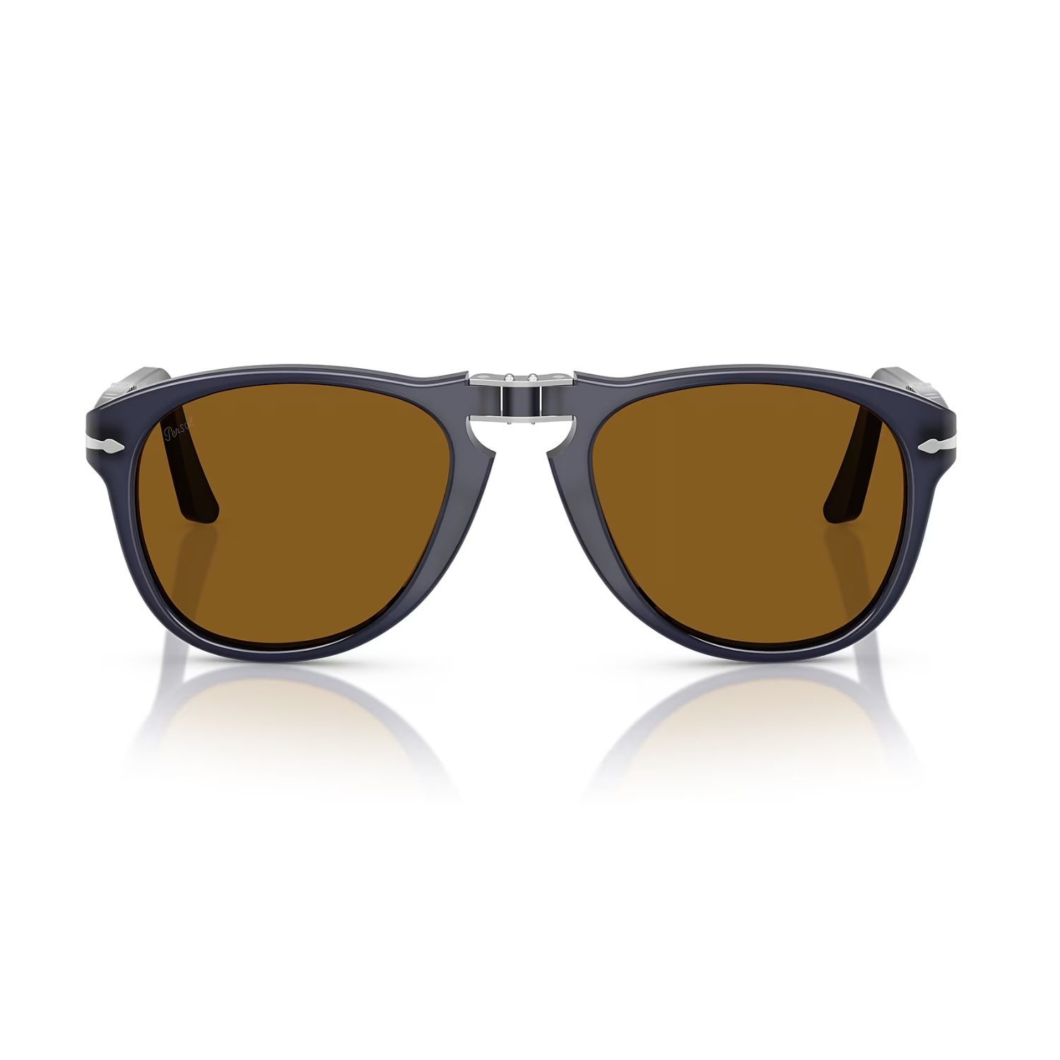 Persol PO 0714 121733 54 Erkek Pilot Mavi Katlanabilir Kemik Güneş Gözlüğü