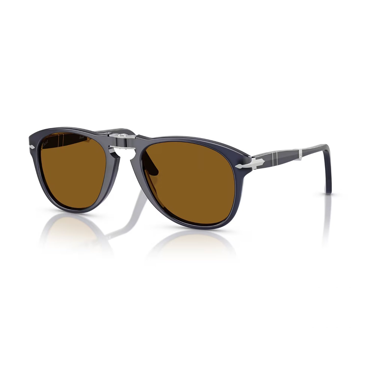 Persol PO 0714 121733 54 Erkek Pilot Mavi Katlanabilir Kemik Güneş Gözlüğü