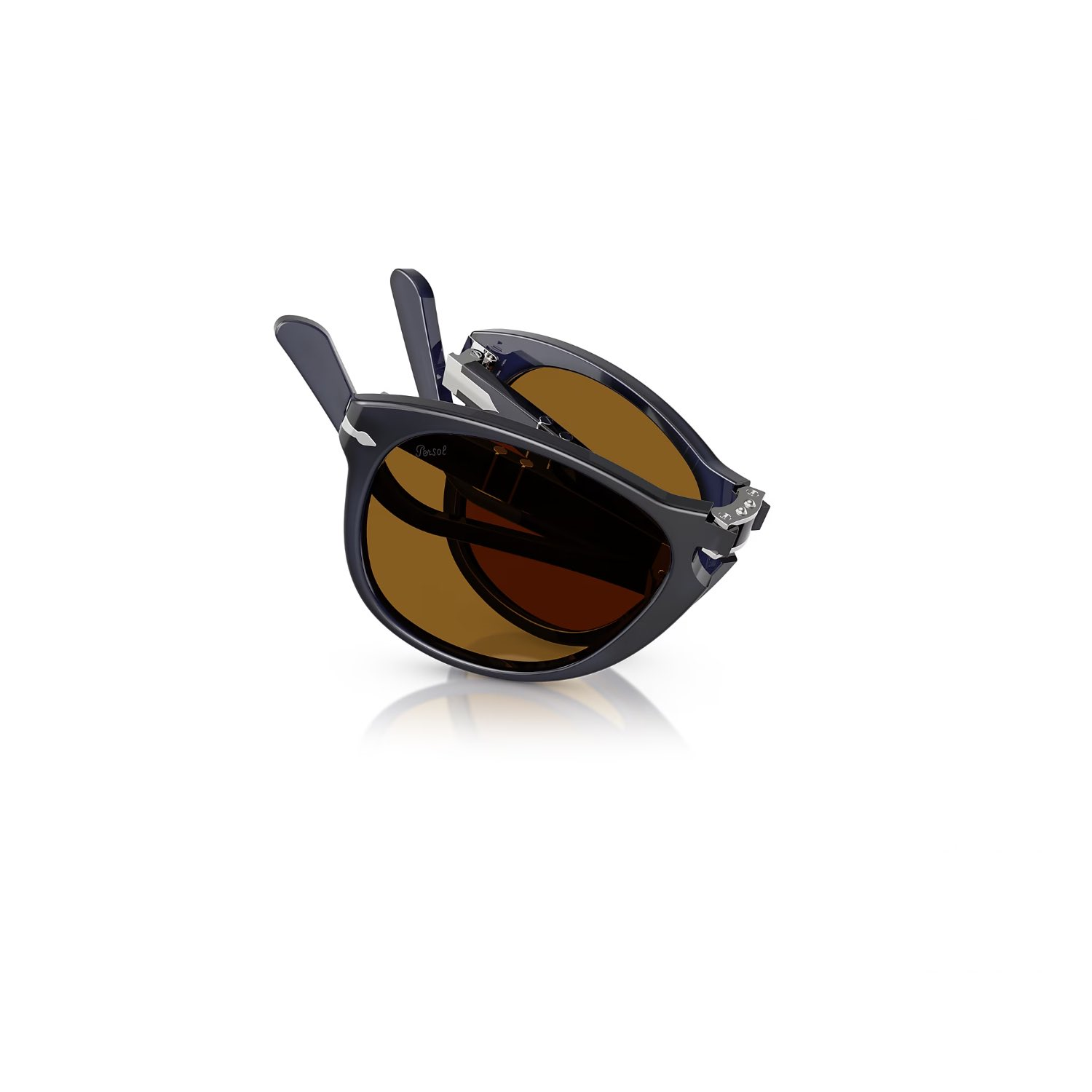 Persol PO 0714 121733 54 Erkek Pilot Mavi Katlanabilir Kemik Güneş Gözlüğü