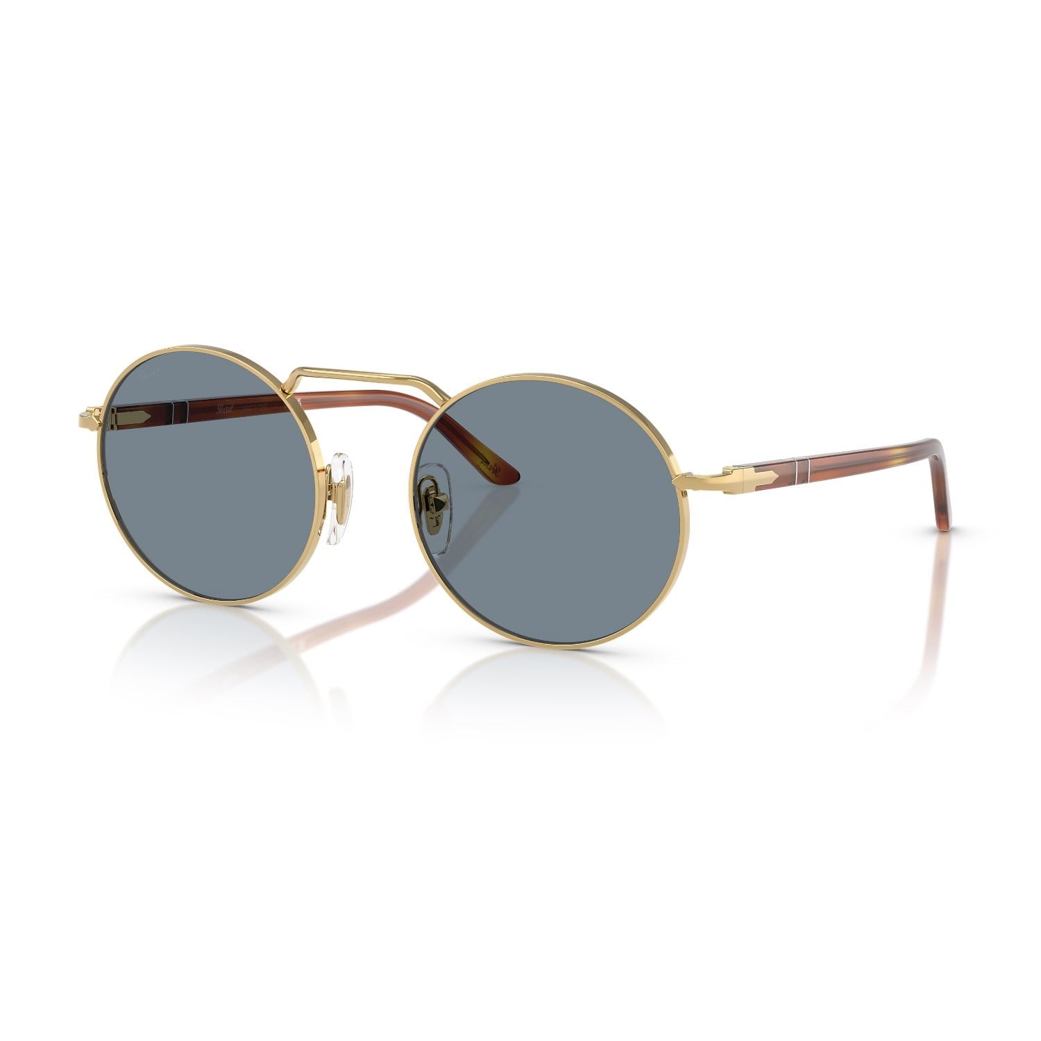 Persol PO 1019S 113256 53 Unisex Yuvarlak Gold Metal Güneş Gözlüğü