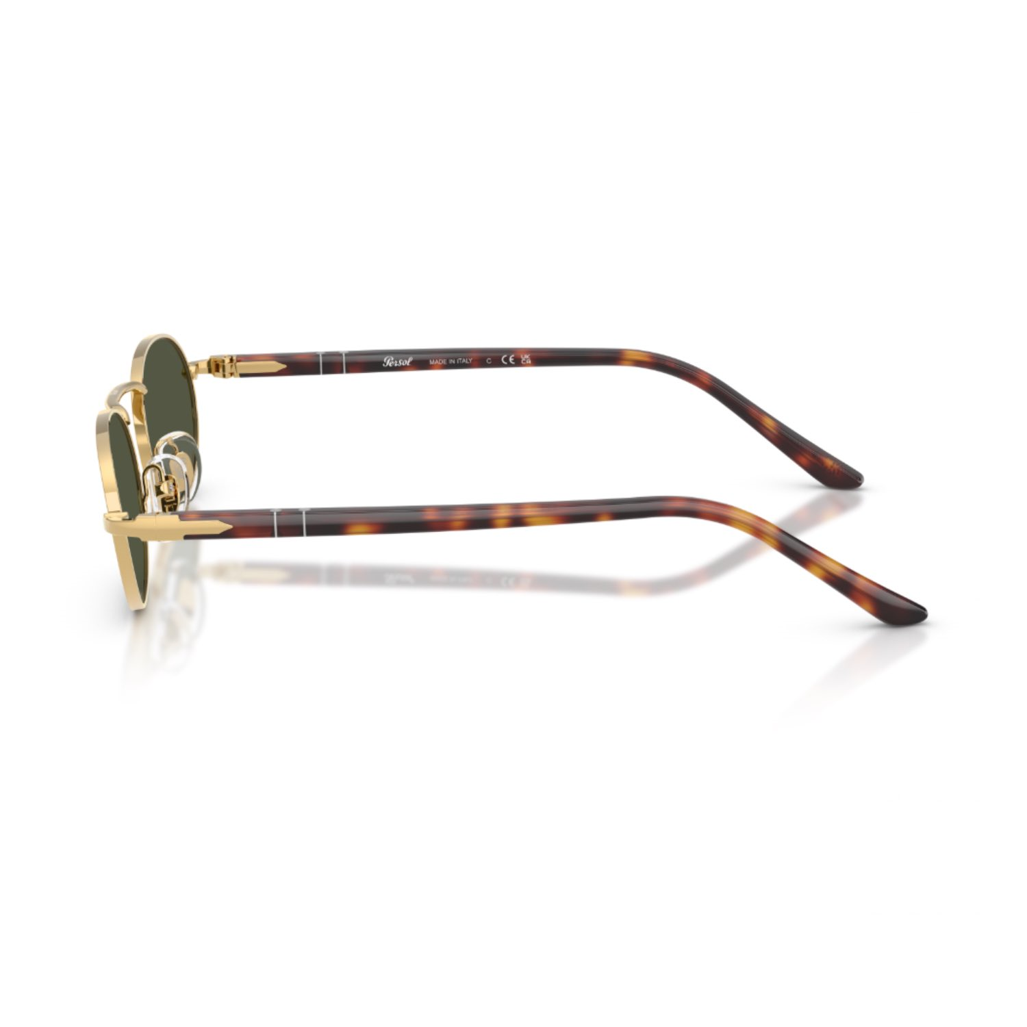 Persol PO 1023S 51531 55 Unisex Oval Gold Metal Güneş Gözlüğü