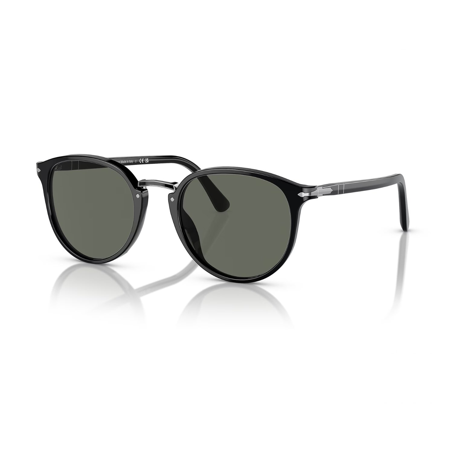 Persol PO 3210S 9531 51 Unisex Oval Siyah Kemik Güneş Gözlüğü