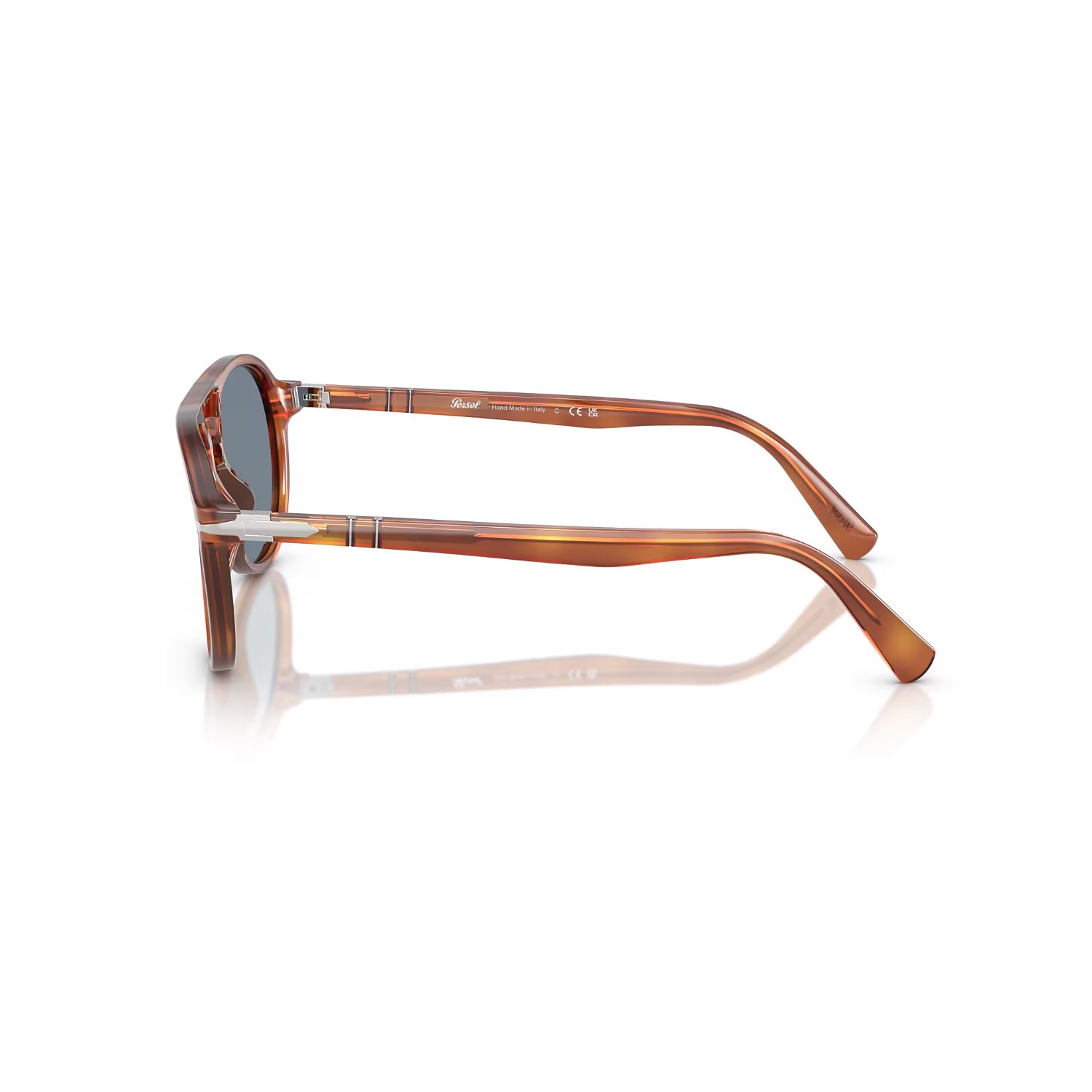 Persol PO 3235S 9656 55 Unisex Pilot Kırçıllı Kırmızı Kemik Güneş Gözlüğü