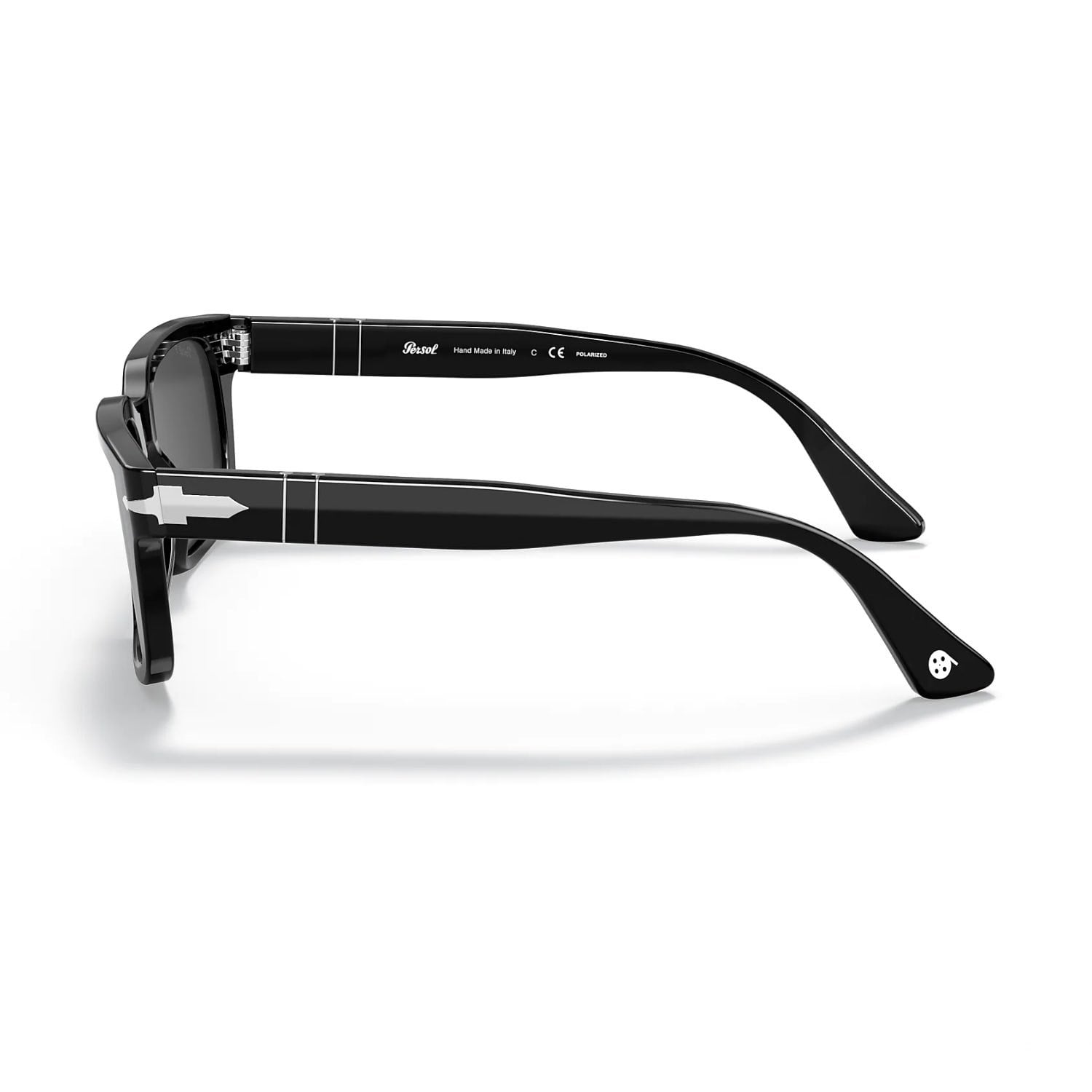 Persol PO 3272S 9548 55 Unisex Polarize Dikdörtgen Siyah Kemik Güneş Gözlüğü