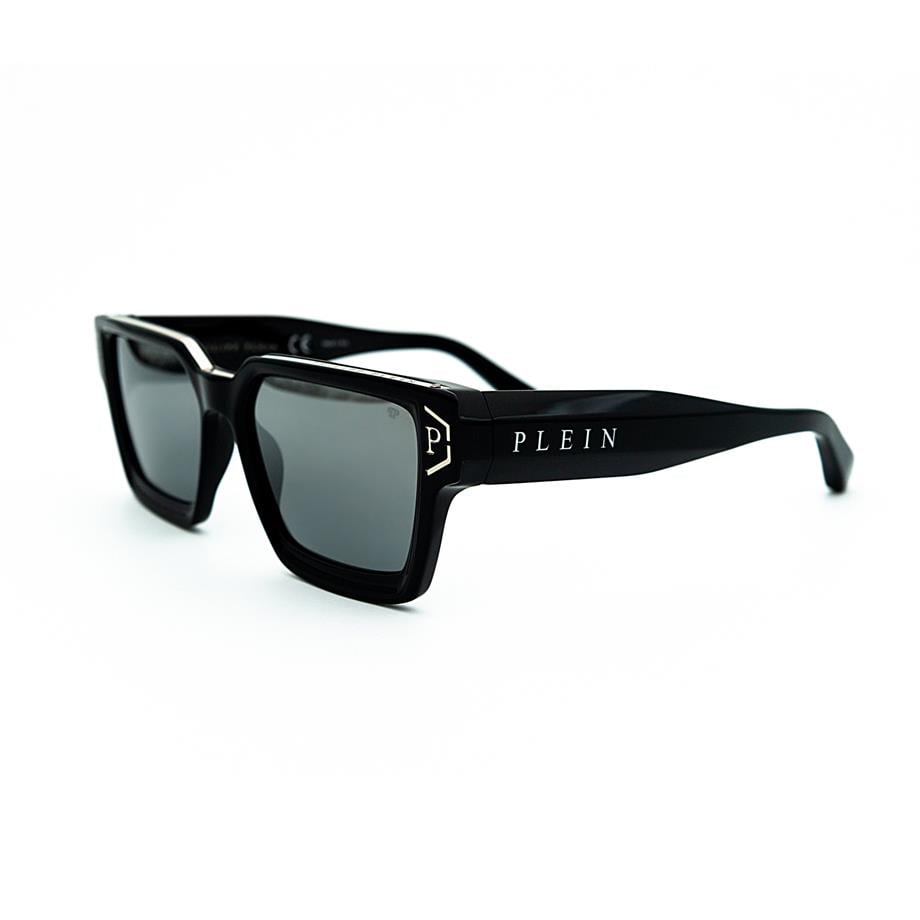 Philipp Plein SPP 005M 700X 57 Unisex Siyah Aynalı Kemik  Güneş Gözlüğü