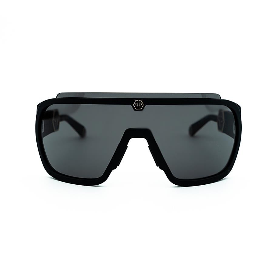 Philipp Plein SPP 078 06AA 99 Erkek Siyah Geometrik Güneş Gözlüğü