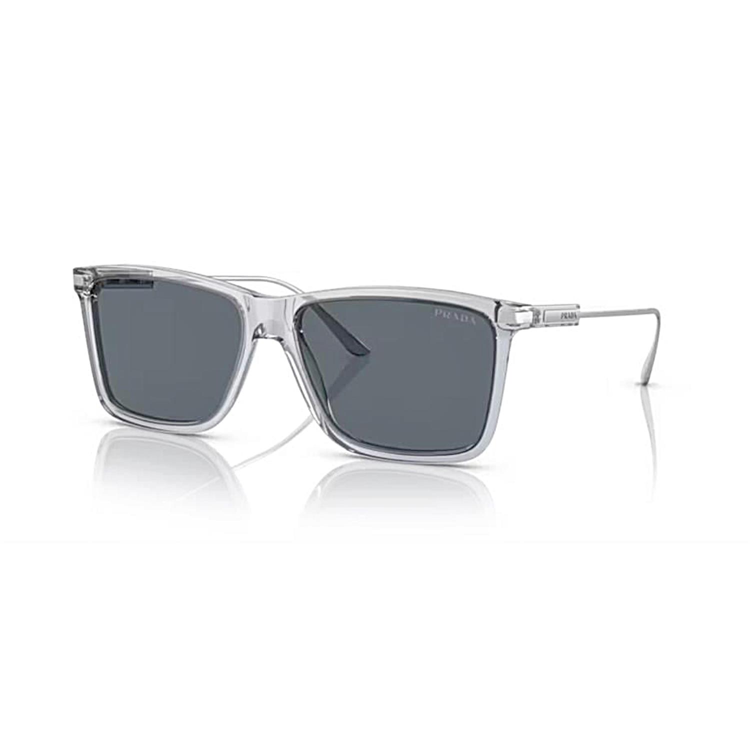 Prada PR 01ZS U430A9 58 Erkek Kare Şeffaf Kemik Güneş Gözlüğü