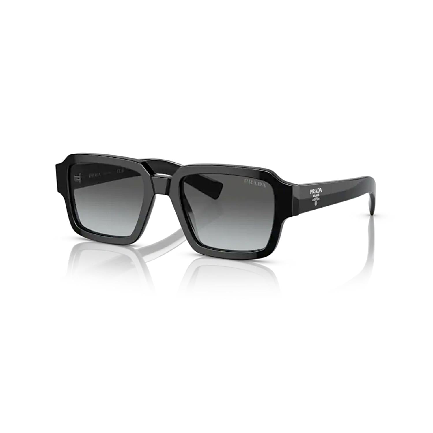 Prada PR 02ZS 1AB06T 52 Unisex Kare Siyah Kemik Güneş Gözlüğü