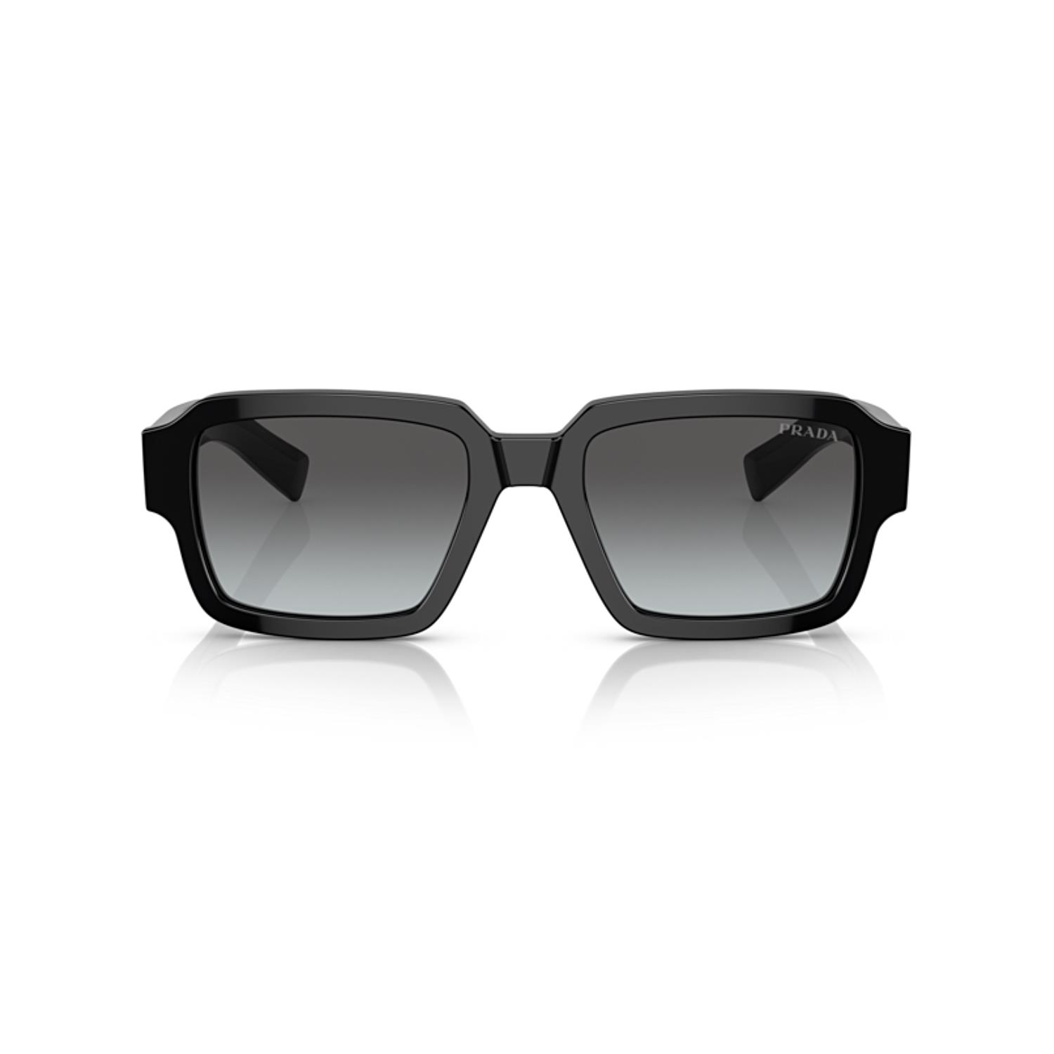 Prada PR 02ZS 1AB06T 52 Unisex Kare Siyah Kemik Güneş Gözlüğü