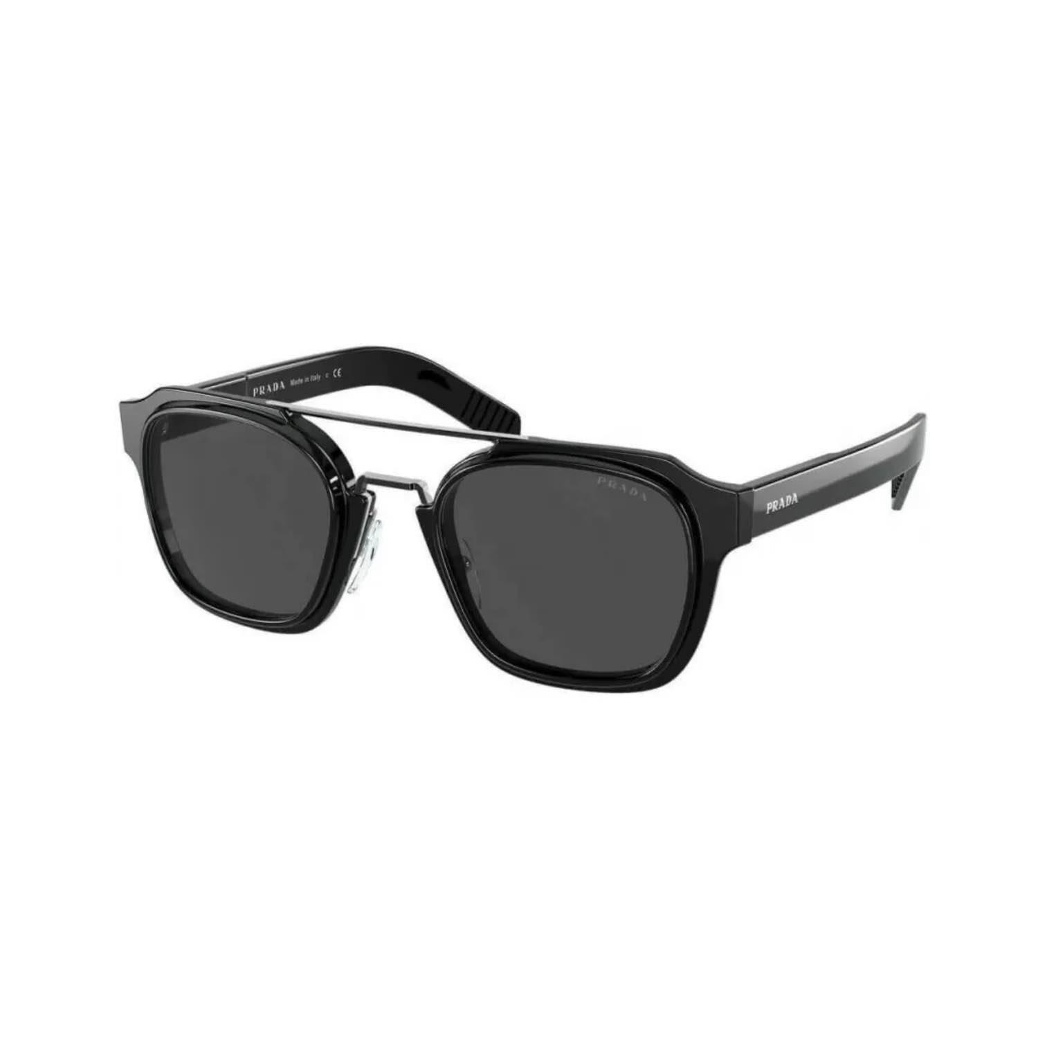 Prada PR 07WS 1AB5S0 50 Unisex Kare Siyah Kemik Güneş Gözlüğü