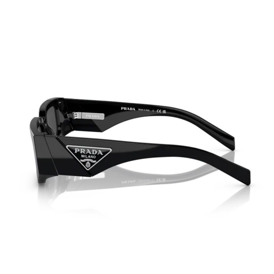 Prada PR 09ZS 1AB5S0 54 Unisex Dikdörtgen Siyah Kemik Güneş Gözlüğü