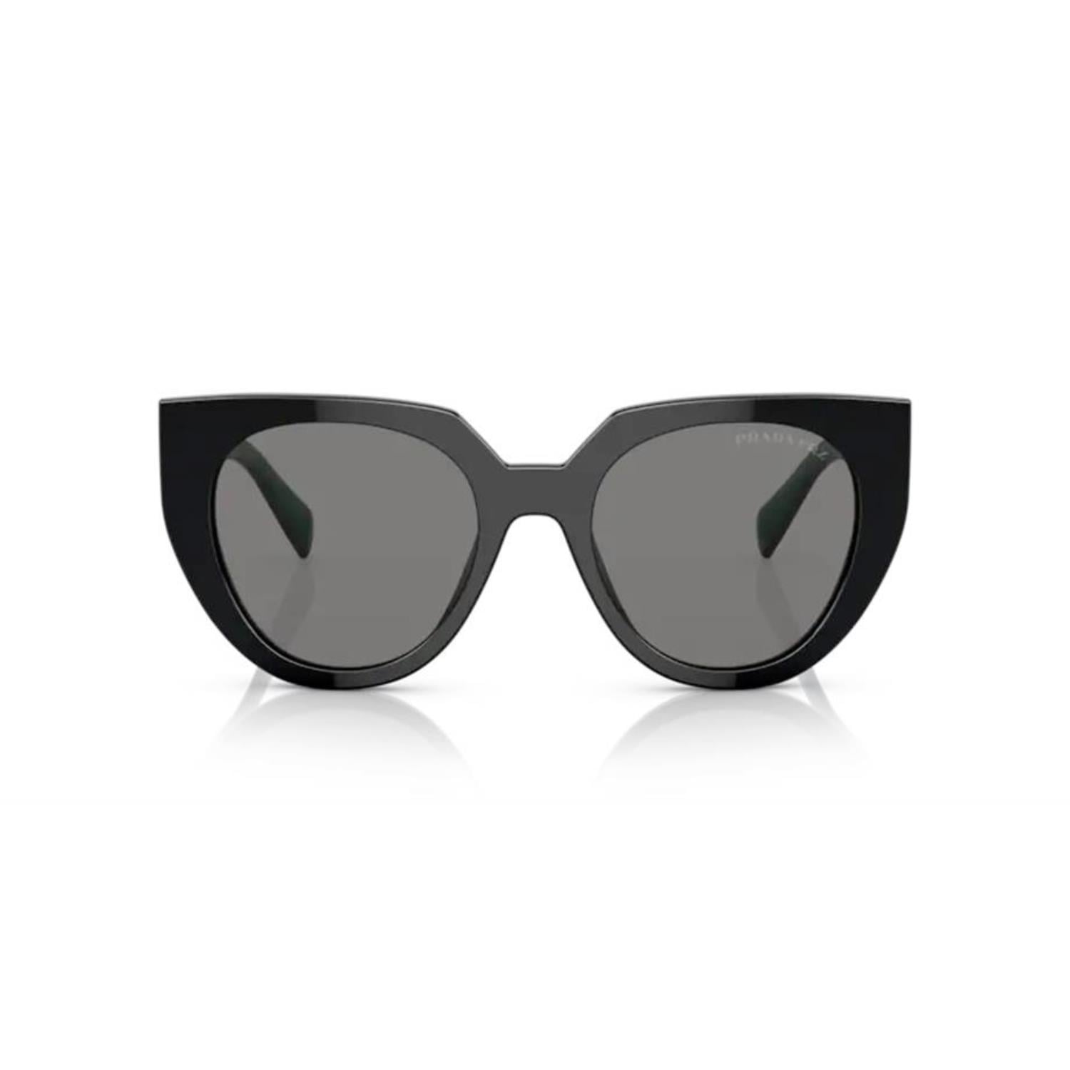 Prada PR 14WS 1AB5Z1 52 Kadın Oval Siyah Kemik Güneş Gözlüğü