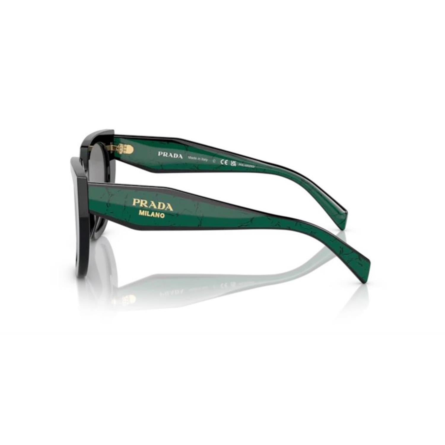 Prada PR 14WS 1AB5Z1 52 Kadın Oval Siyah Kemik Güneş Gözlüğü