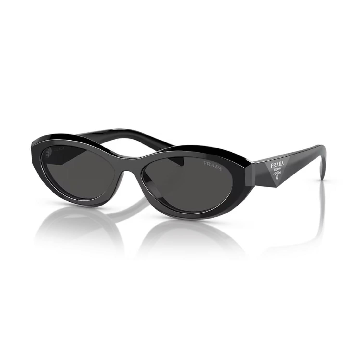 Prada PR 26ZS 16K08Z 55 Kadın Oval Siyah Kemik Güneş Gözlüğü