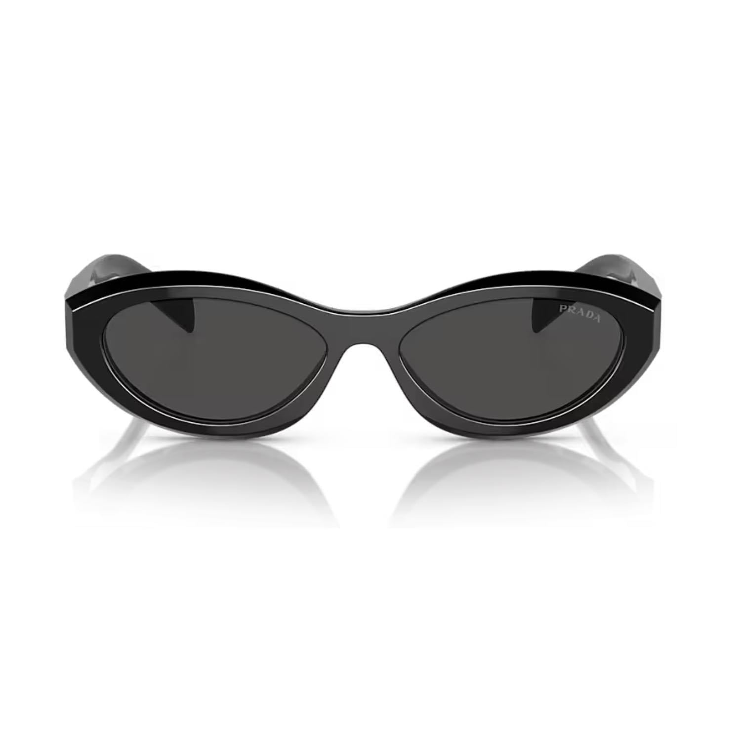 Prada PR 26ZS 16K08Z 55 Kadın Oval Siyah Kemik Güneş Gözlüğü