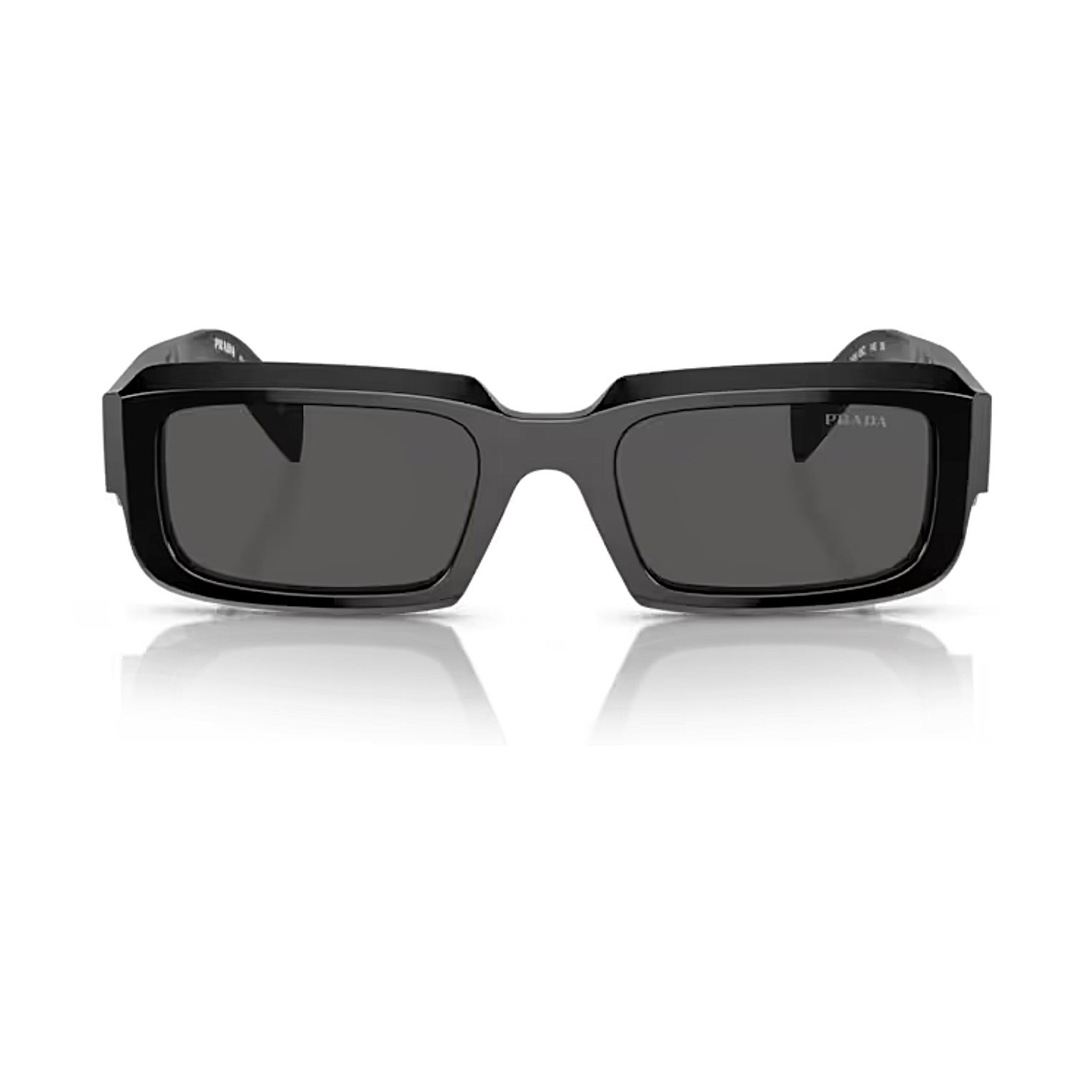 Prada PR 27ZS 16K08Z 54 Unisex Geometrik Siyah Kemik Güneş Gözlüğü