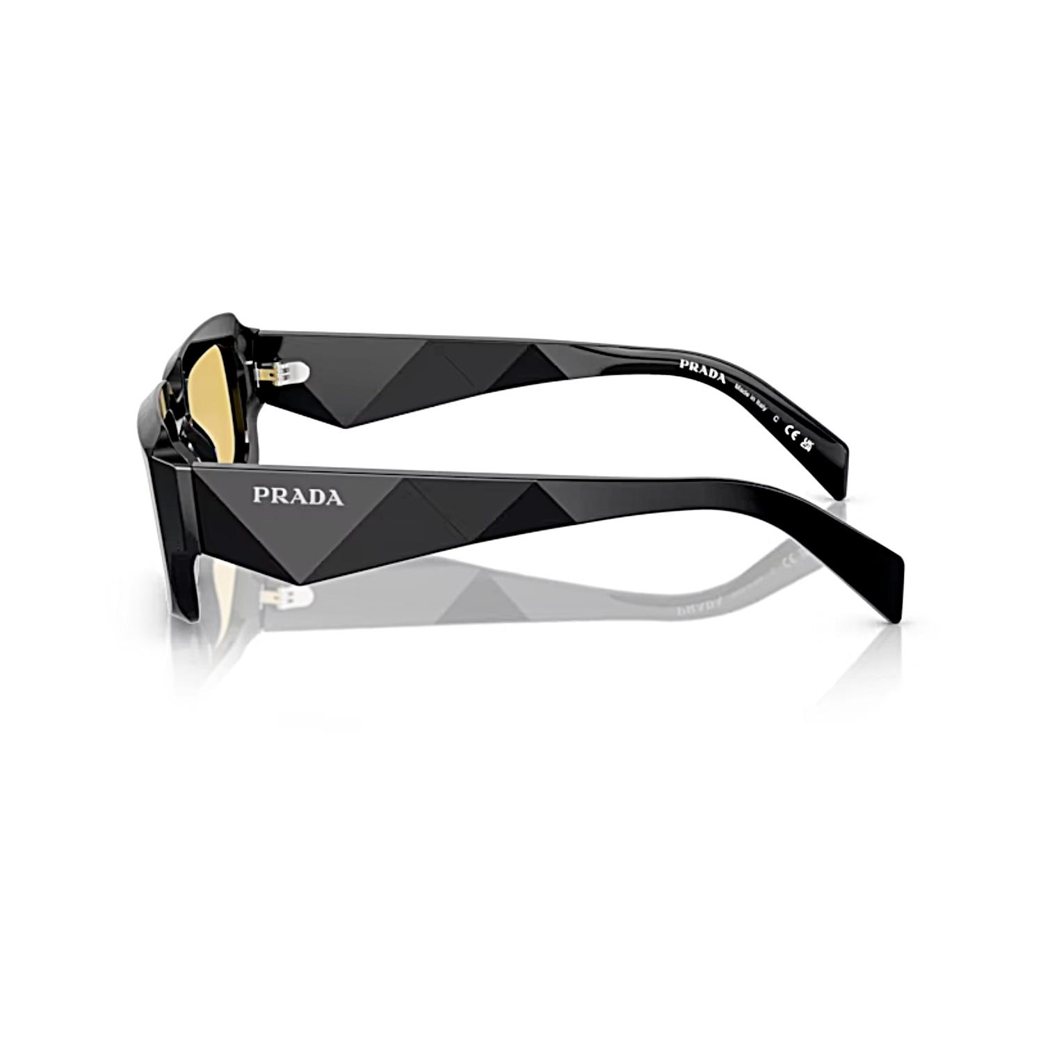 Prada PR 27ZS 16K70A 54 Unisex Geometrik Siyah Kemik Güneş Gözlüğü