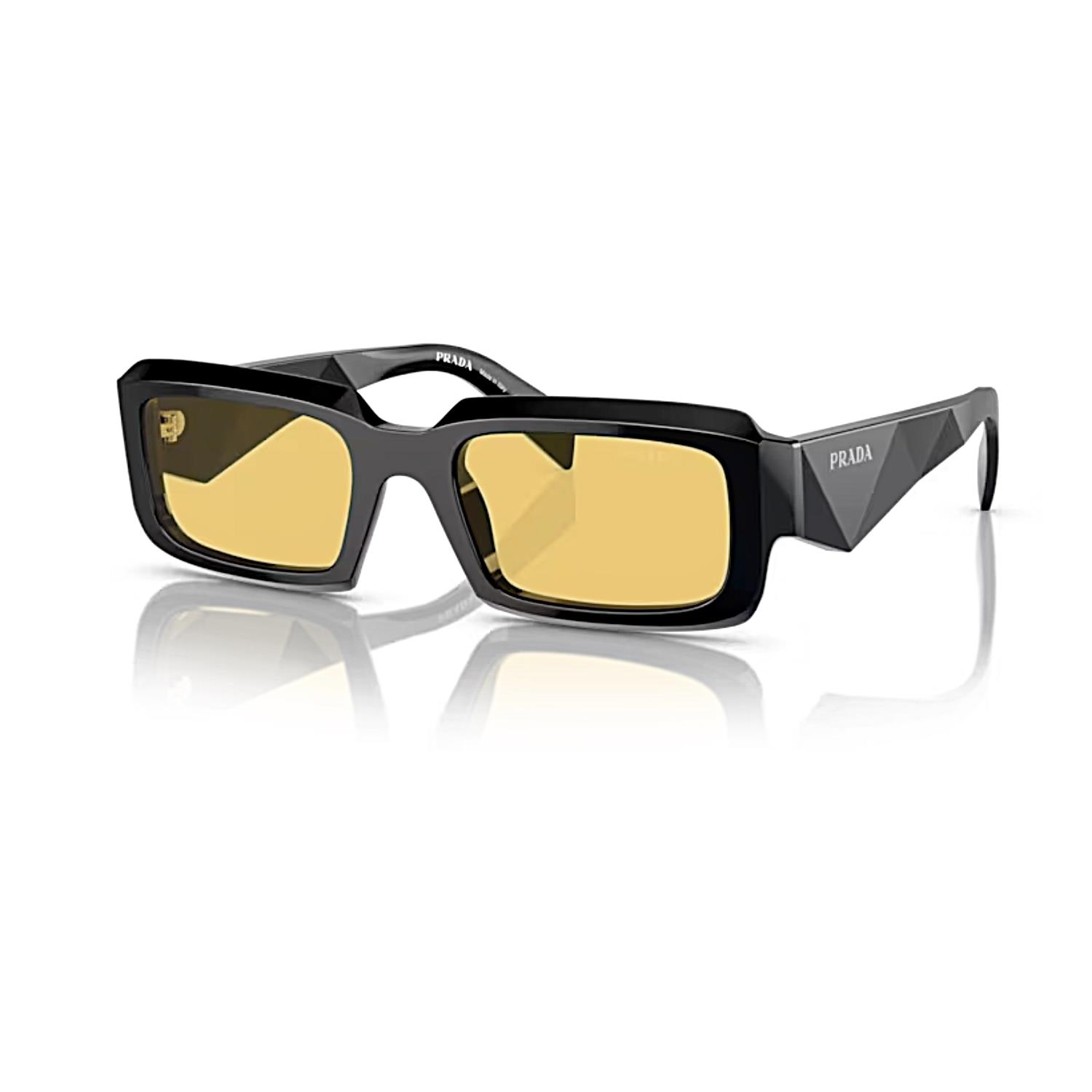 Prada PR 27ZS 16K70A 54 Unisex Geometrik Siyah Kemik Güneş Gözlüğü