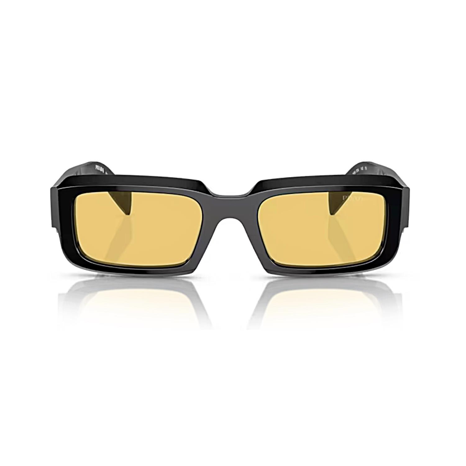 Prada PR 27ZS 16K70A 54 Unisex Geometrik Siyah Kemik Güneş Gözlüğü