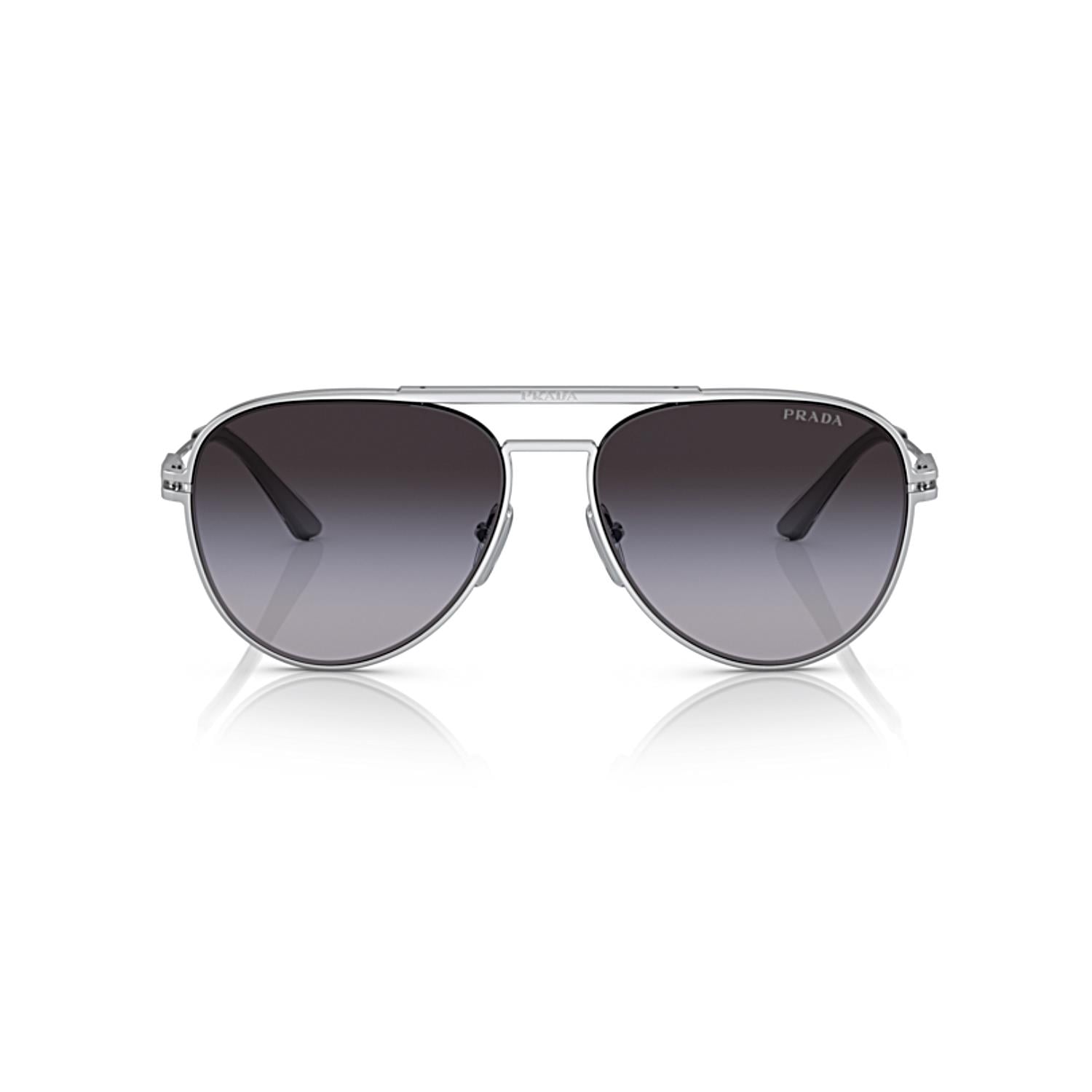 Prada PR 54ZS 1BC09S 57 Erkek Damla Gümüş Metal Güneş Gözlüğü