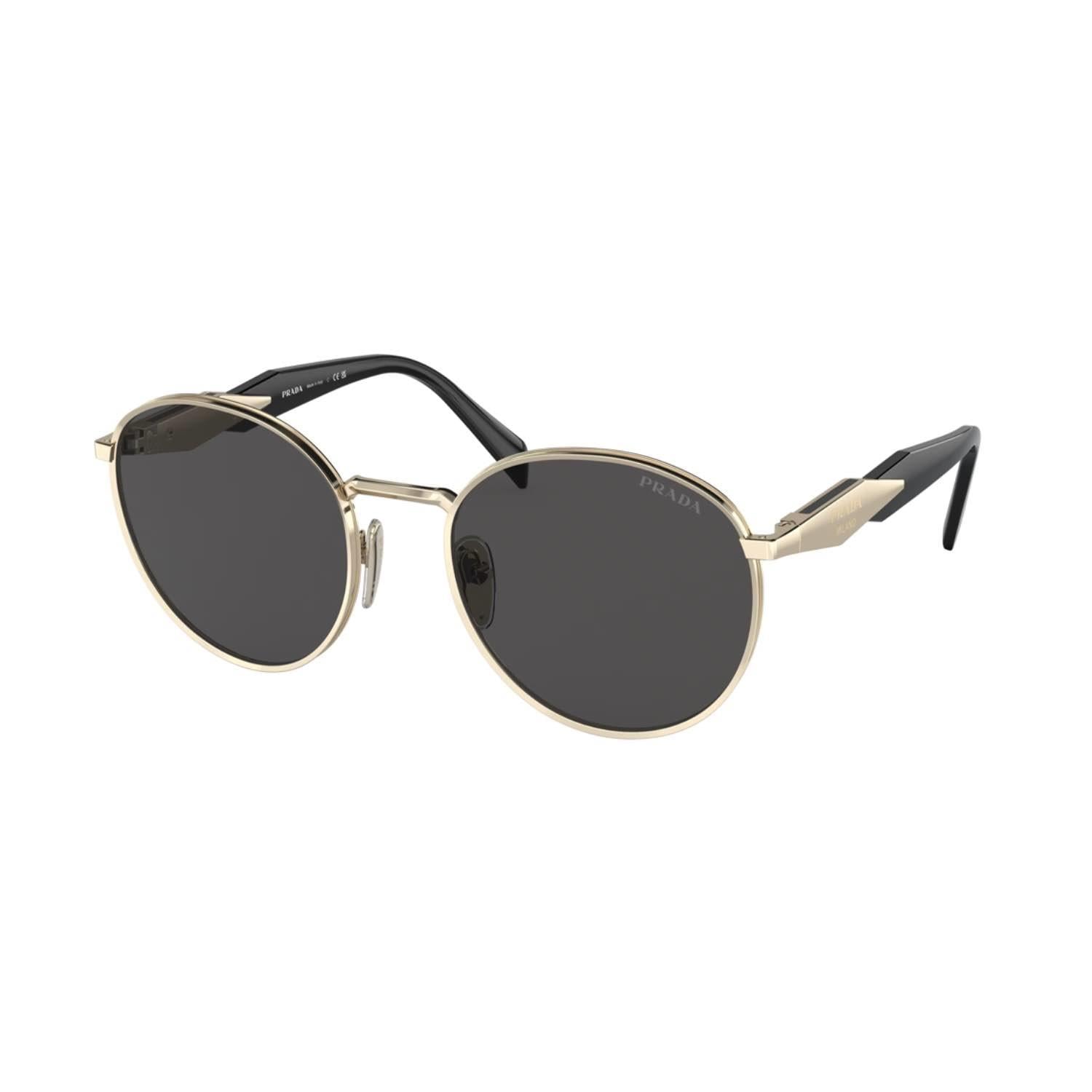 Prada Pr 56ZS ZVN5S0 54 Kadın Oval Gold Metal Güneş Gözlüğü