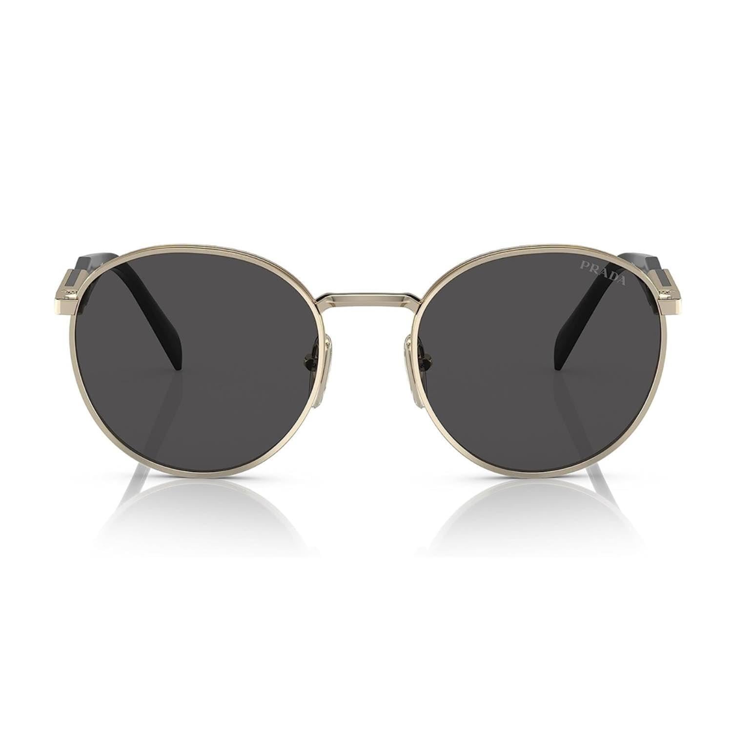 Prada Pr 56ZS ZVN5S0 54 Kadın Oval Gold Metal Güneş Gözlüğü