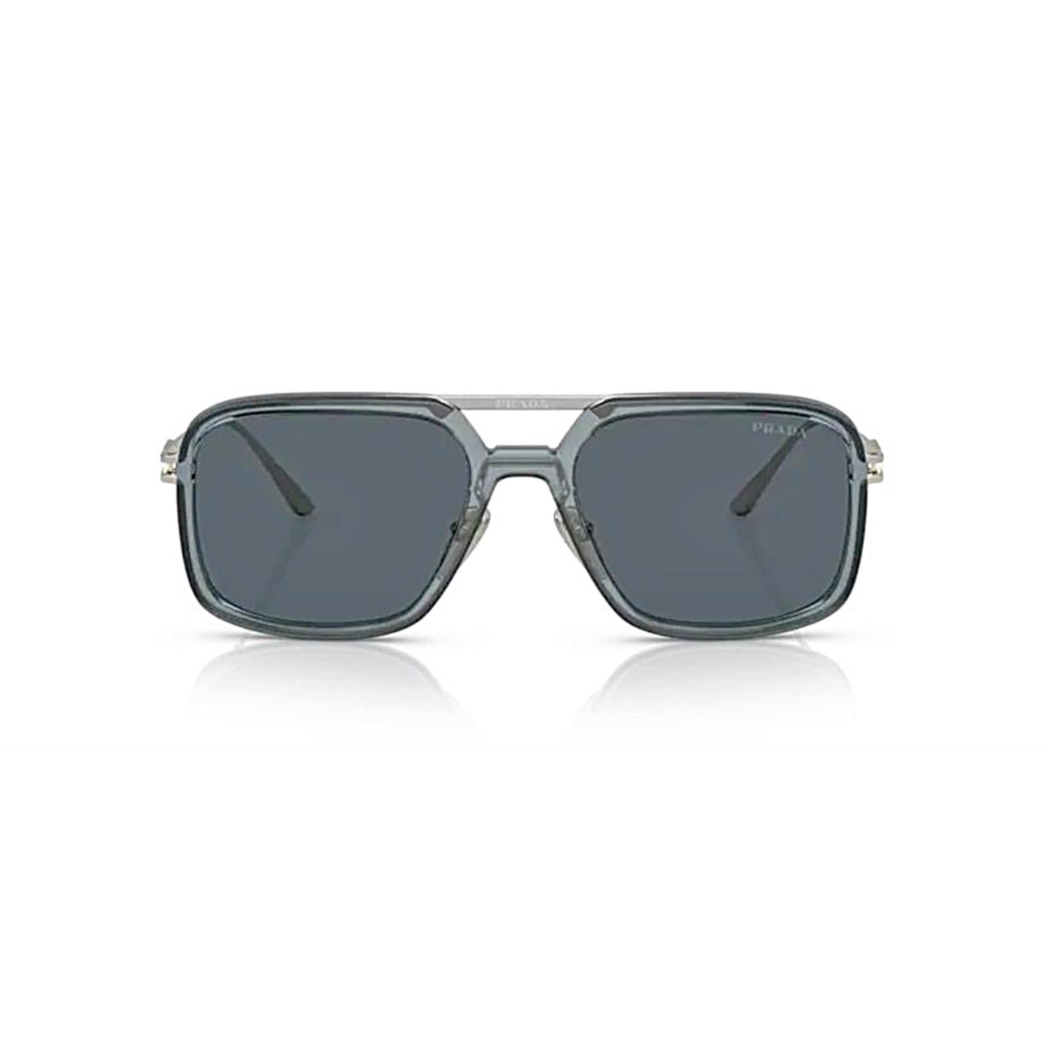 Prada PR 57ZS 19F09T 55 Erkek Kare Gri Metal Güneş Gözlüğü
