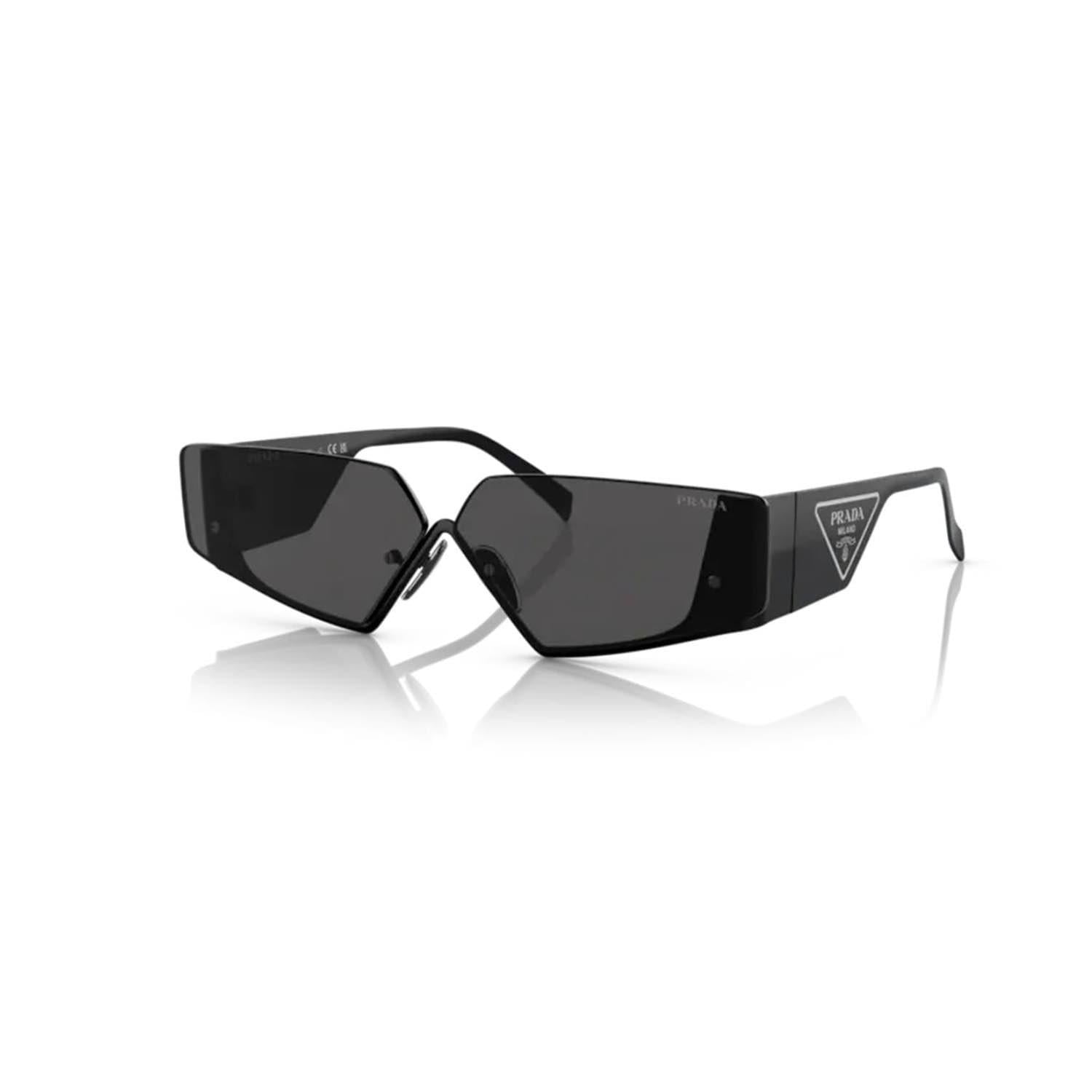 Prada PR 58ZS 1AB06L 70 Unisex Geometrik Siyah Metal Güneş Gözlüğü