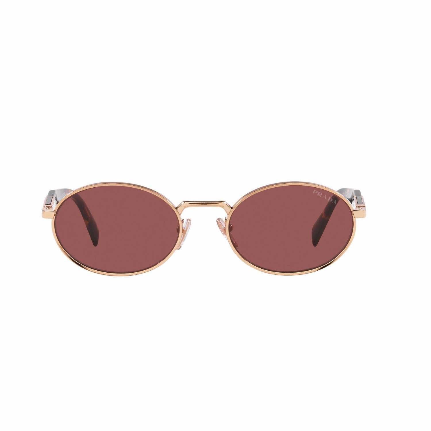 Prada PR 65ZS SVF08S 55 Kadın Oval Rose Gold Metal Güneş Gözlüğü
