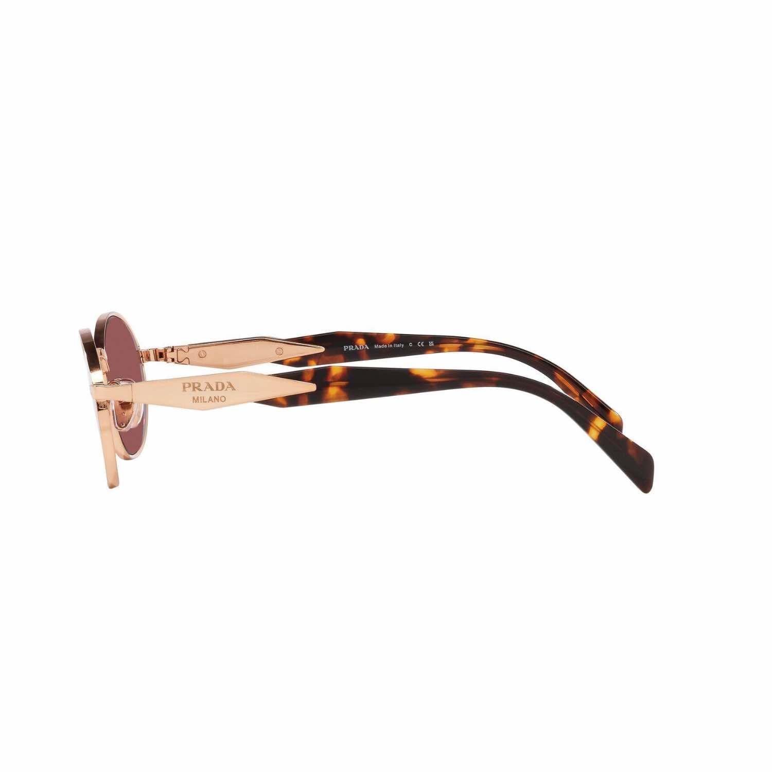 Prada PR 65ZS SVF08S 55 Kadın Oval Rose Gold Metal Güneş Gözlüğü