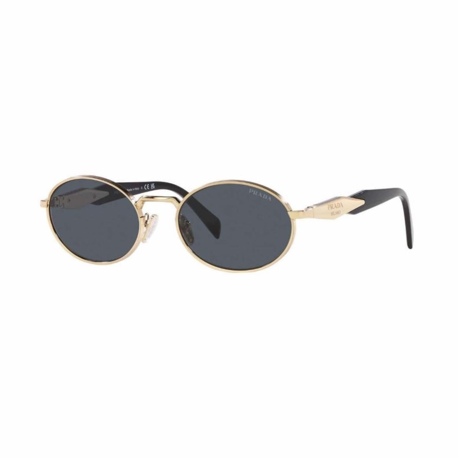 Prada PR 65ZS ZVN09T 55 Kadın Oval Gri Metal Güneş Gözlüğü