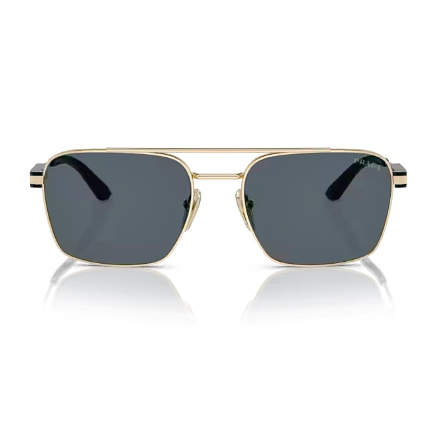Prada PR 67ZS ZVN09T 56 Unisex Kare Altın Metal Güneş Gözlüğü