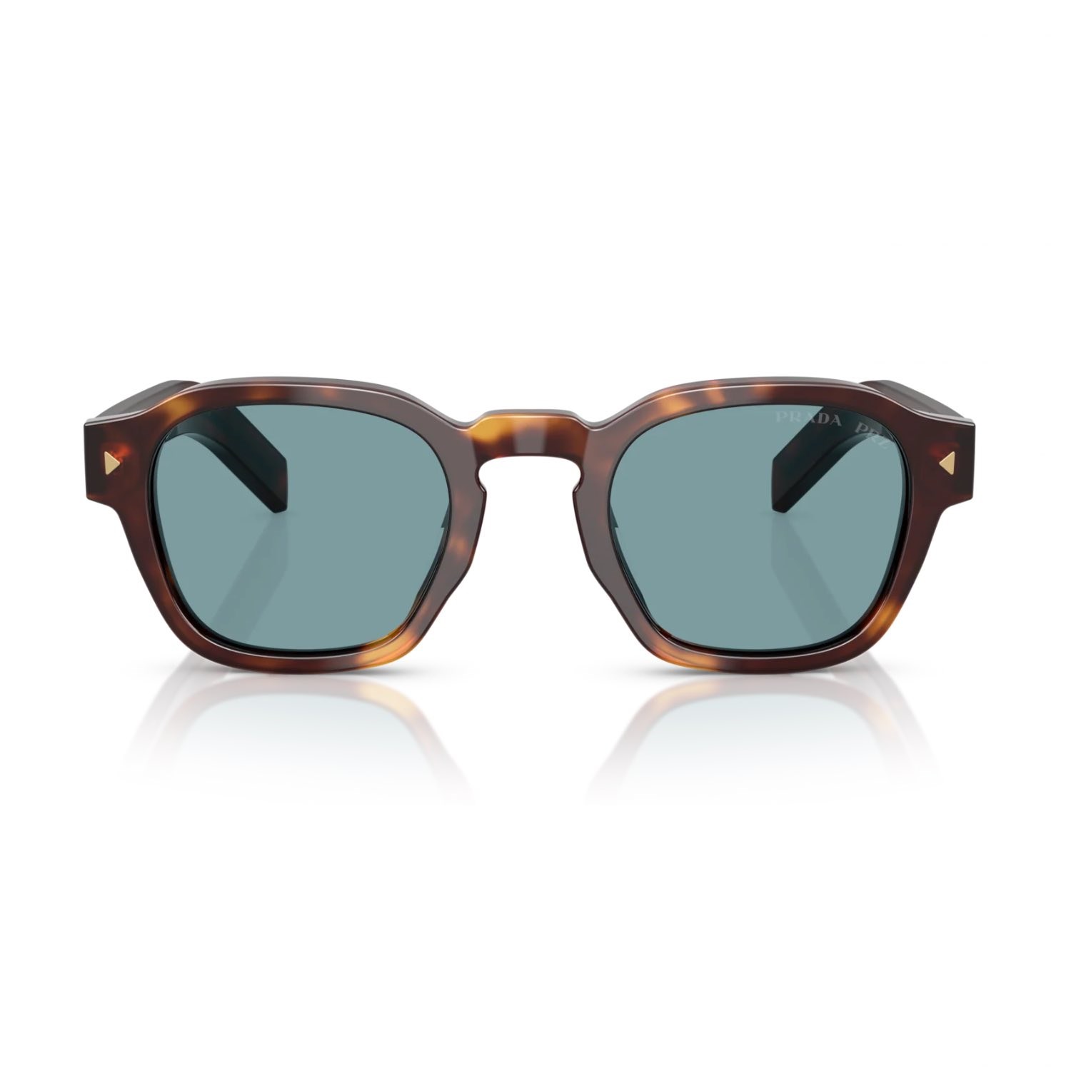 Prada PR A16S 15W04D 49 Unisex Polarize Geometrik Kırçıllı Kahverengi Kemik Güneş Gözlüğü