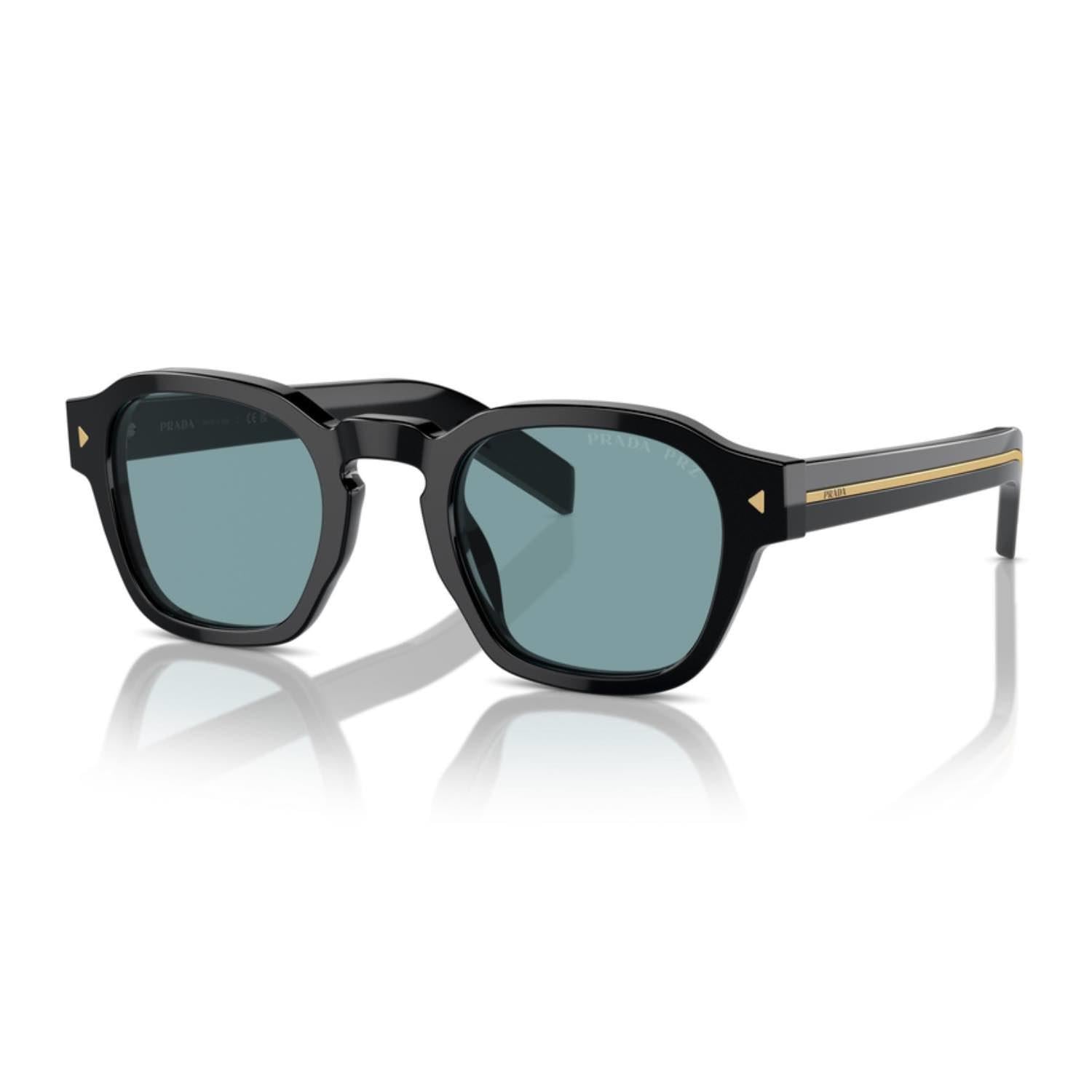 Prada PR A16S 16K04D 52 Polarize Unisex Geometrik Füme Kemik Güneş Gözlüğü