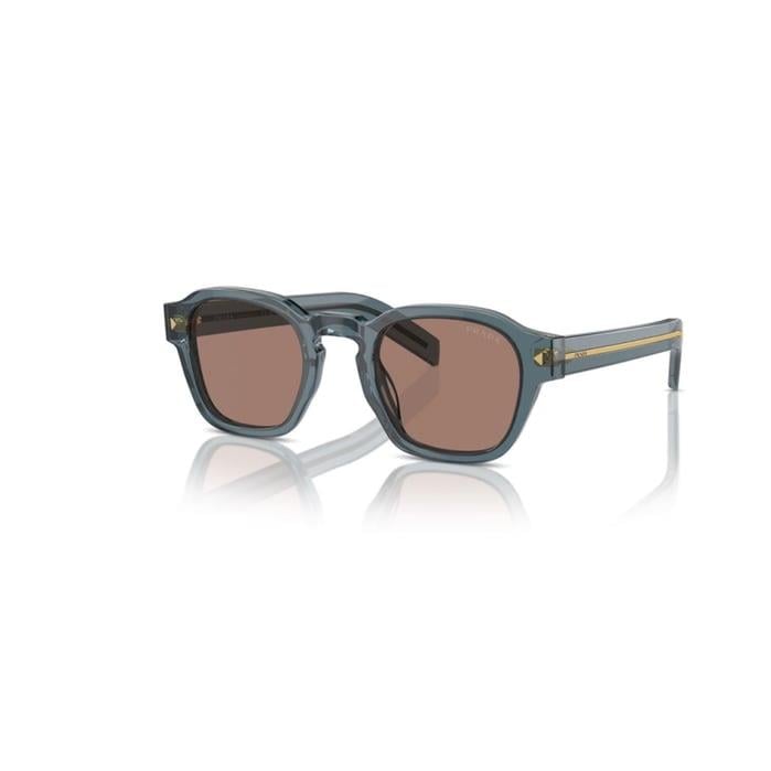 Prada PR A16S 17T05D 49 Unisex Geometrik Mavi Asetat Güneş Gözlüğü