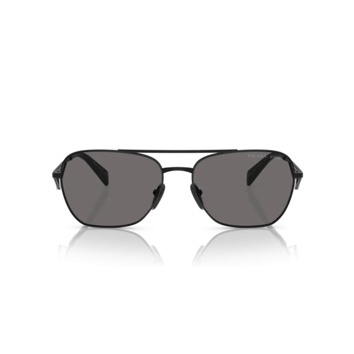 Prada PR A50S 1AB5Z1 59 Kadın Oval Füme Metal Güneş Gözlüğü