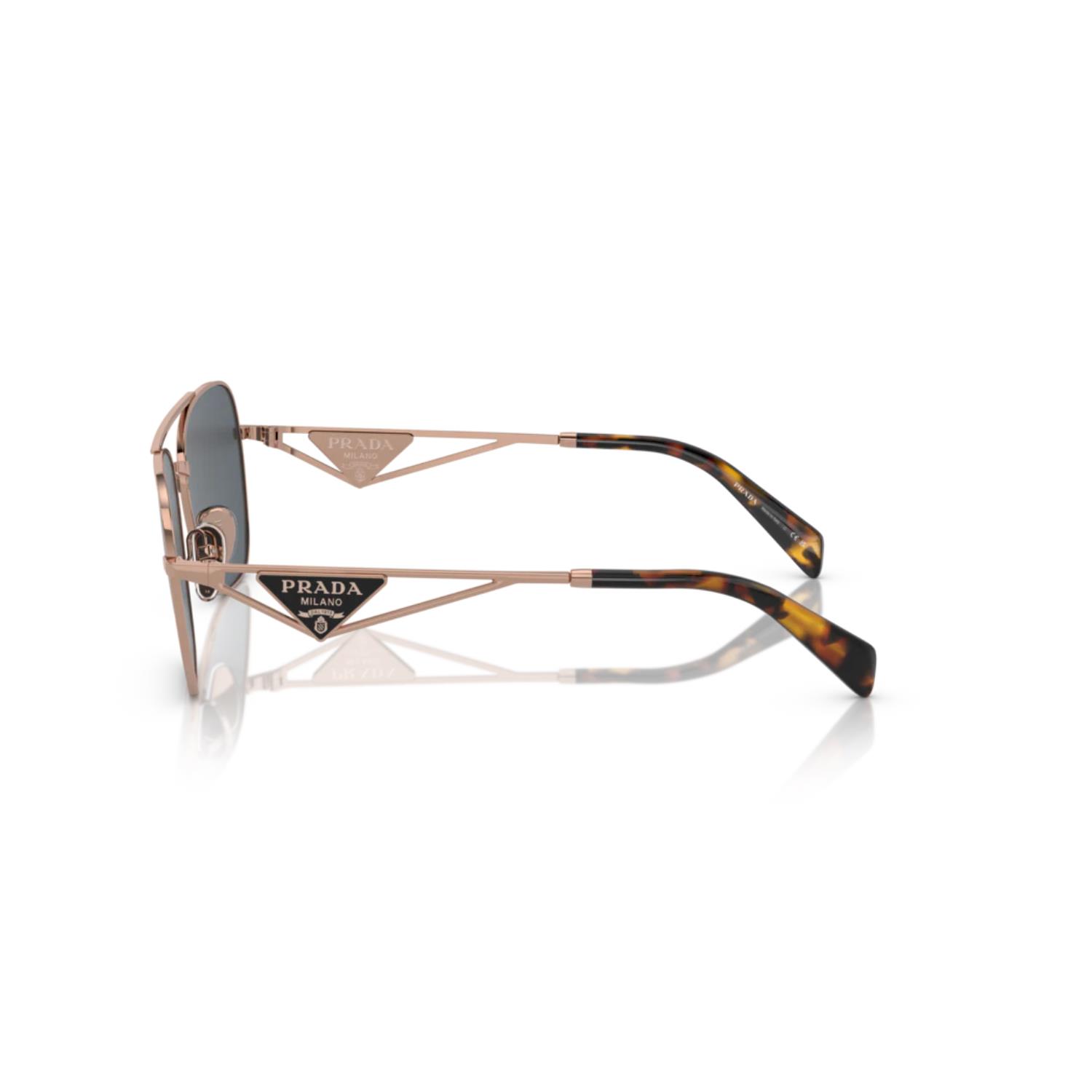 Prada PR A50S SVF09T 59 Kadın Oval Gold Metal Güneş Gözlüğü