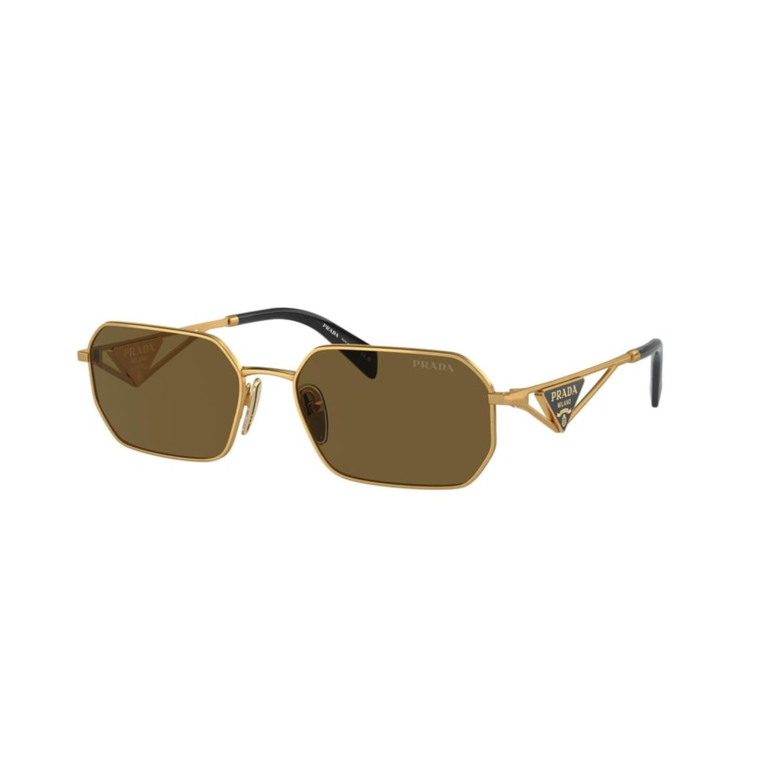 Prada PR A51S 15N01T 58 Kadın Geometrik Gold Metal Güneş Gözlüğü