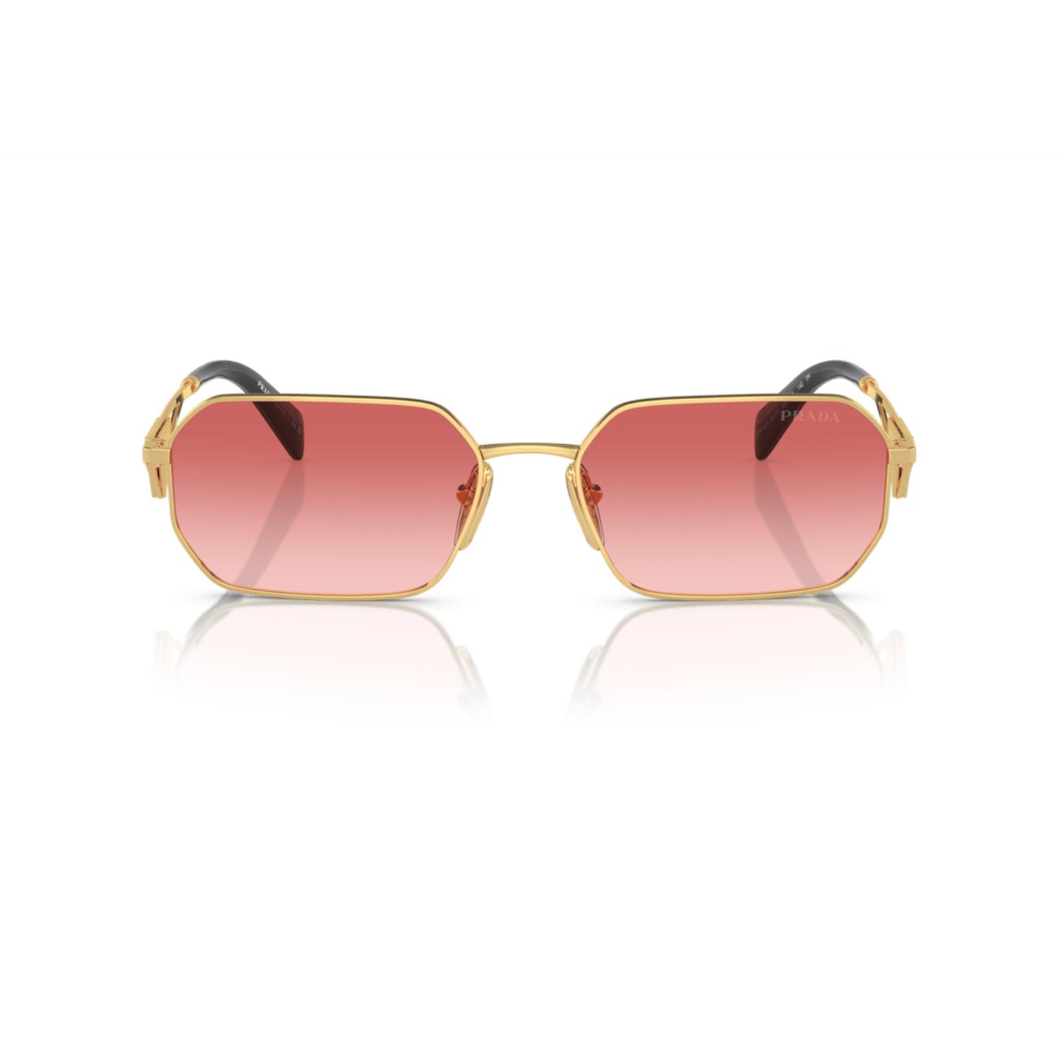 Prada PR A51S 5AK40C 58 Kadın Geometrik Gold Metal Güneş Gözlüğü