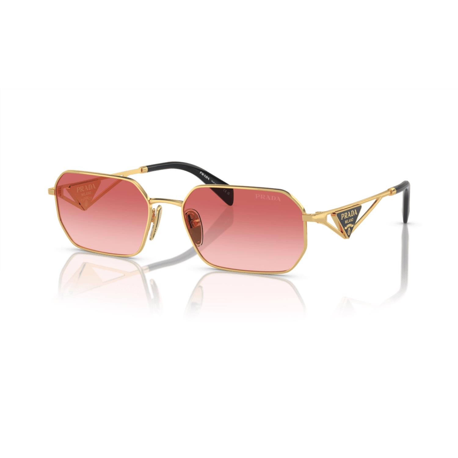 Prada PR A51S 5AK40C 58 Kadın Geometrik Gold Metal Güneş Gözlüğü