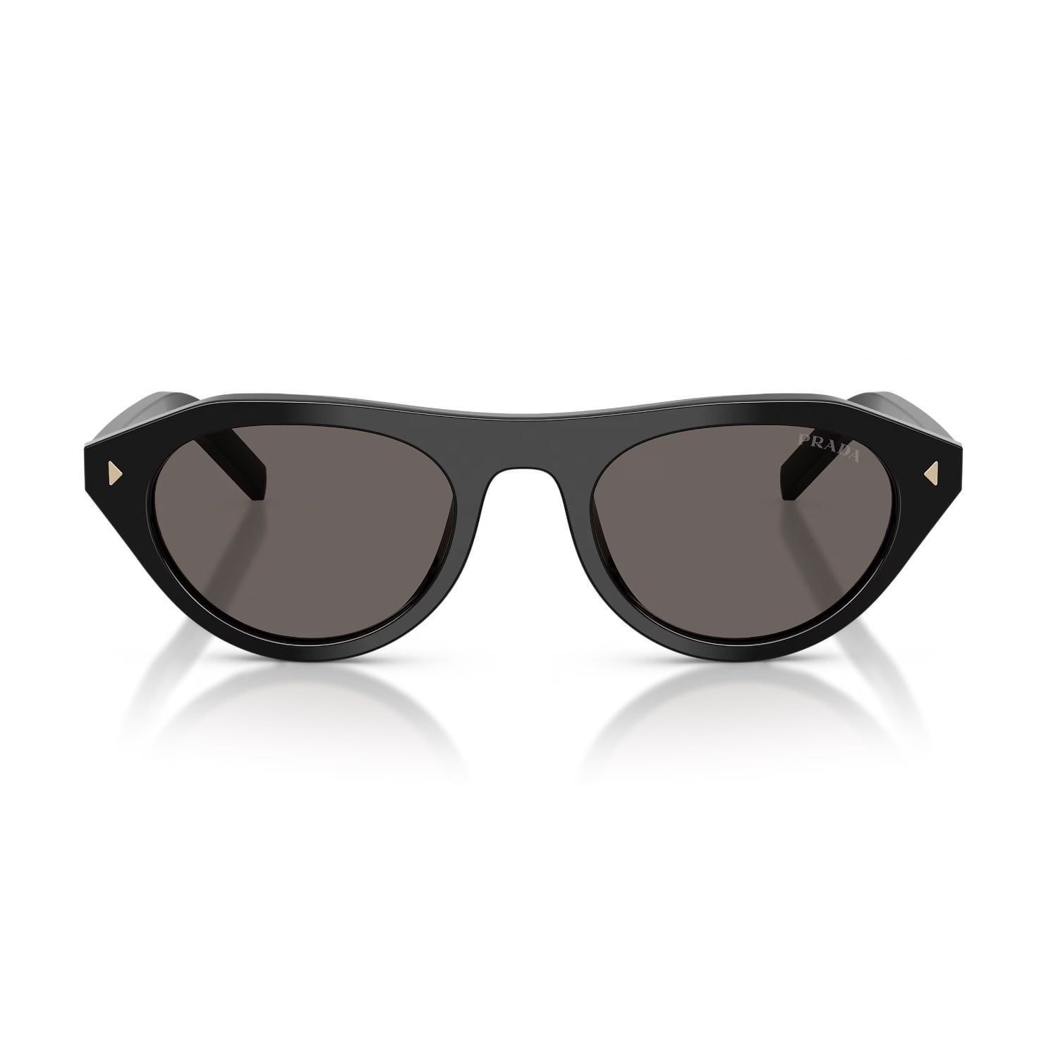 Prada PR B15S 16K731 51 Unisex Oval Siyah Kemik Güneş Gözlüğü