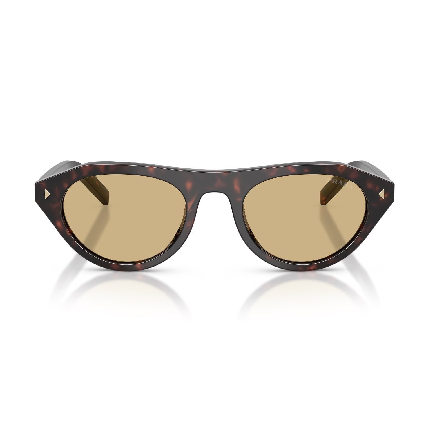 Prada PR B15S 17N70R 51 Unisex Oval Kırçıllı Kahverengi Kemik Güneş Gözlüğü