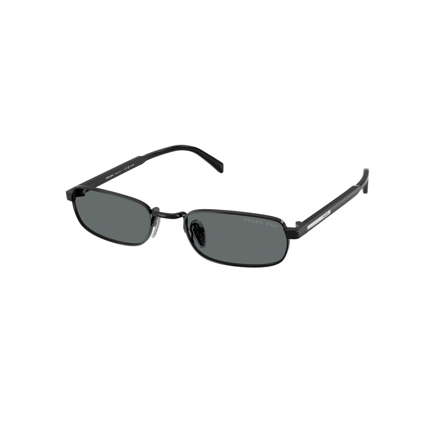 Prada PR B54S 1AB5Z1 54 Unisex Dikdörtgen Siyah Metal Güneş Gözlüğü