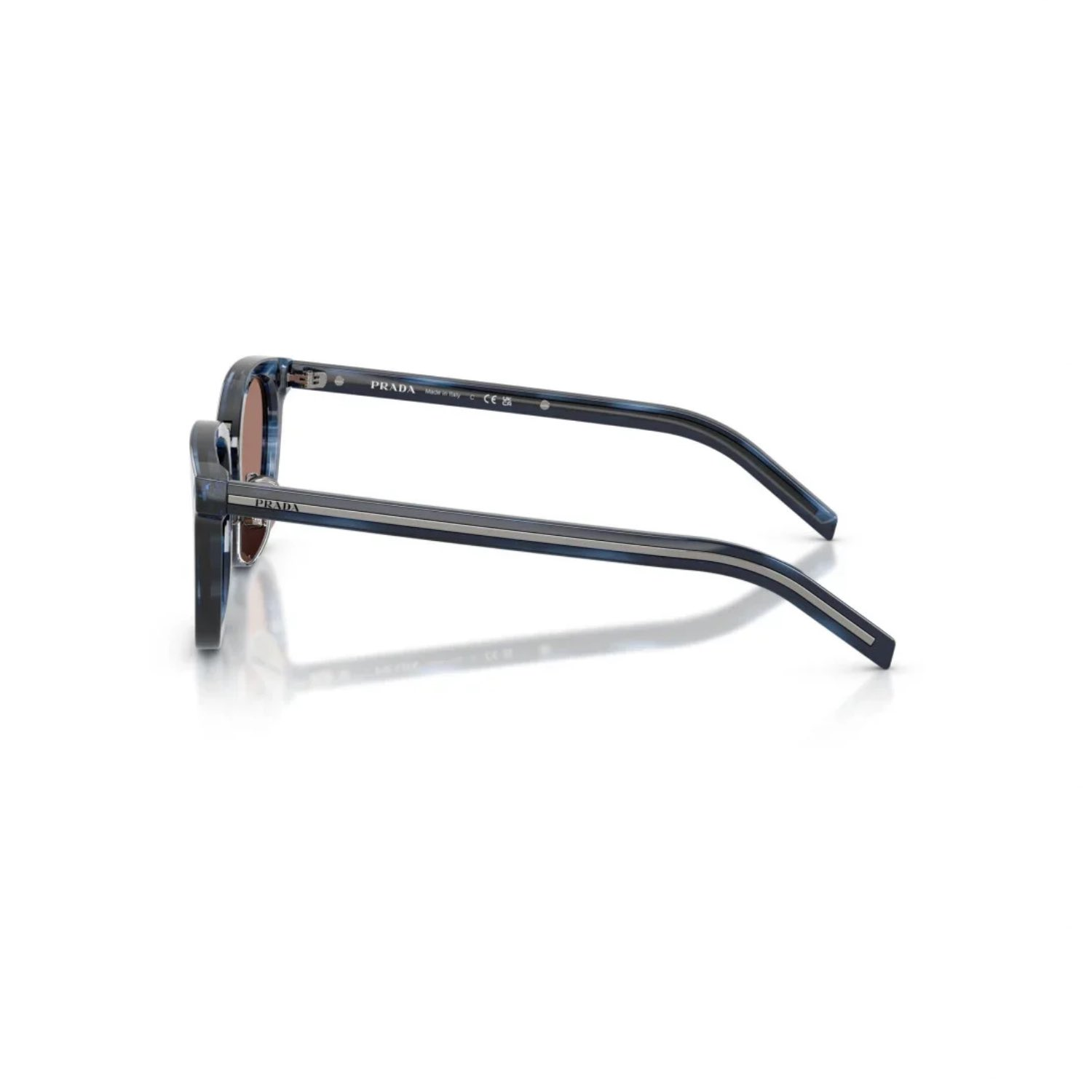 Prada PR C01SD 26F05D 49 Unisex Oval Mavi Kemik Güneş Gözlüğü